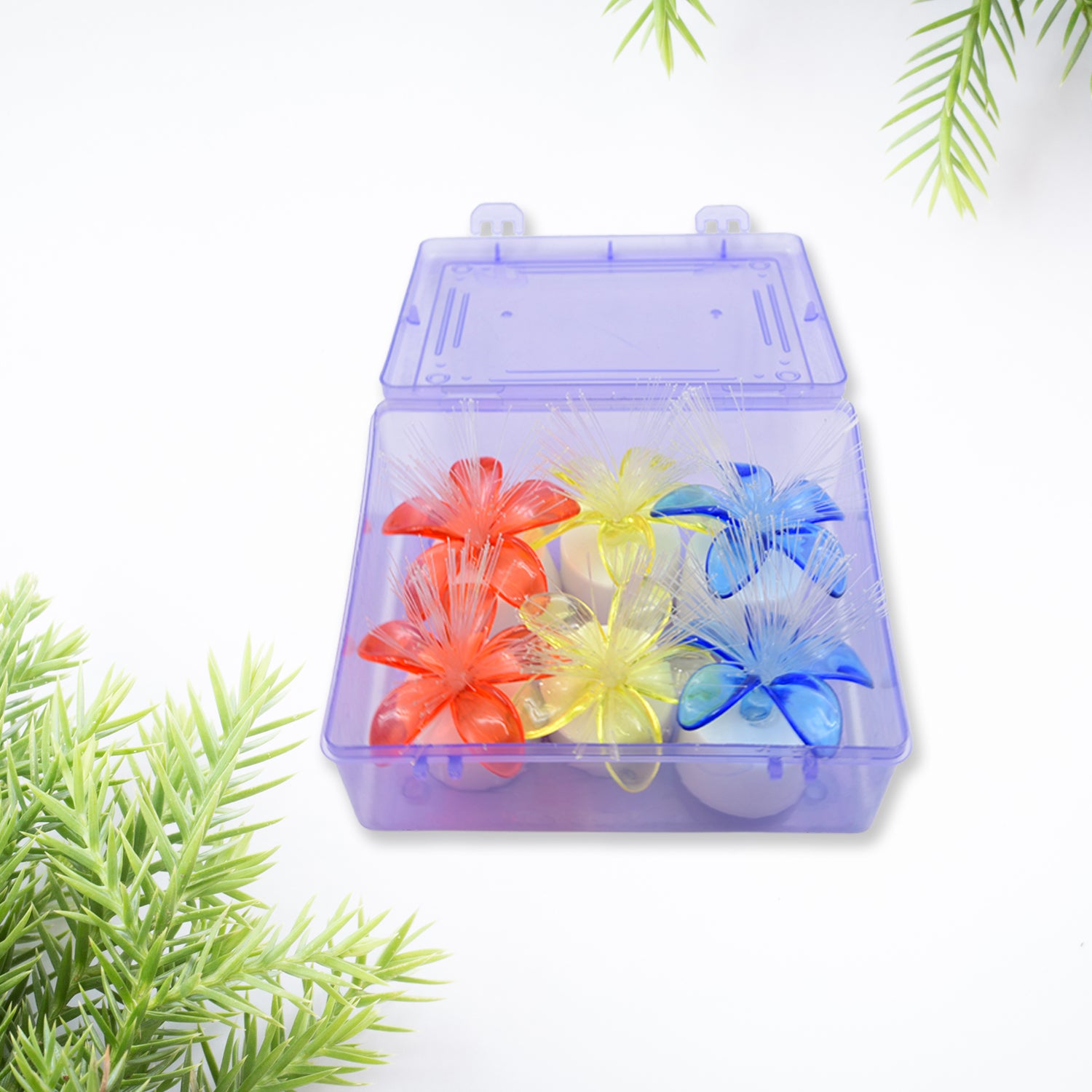 6237a Fiber Optic Light Mini Color Change Led Table Centerpieces  Light Up Candle - Pack Of 6