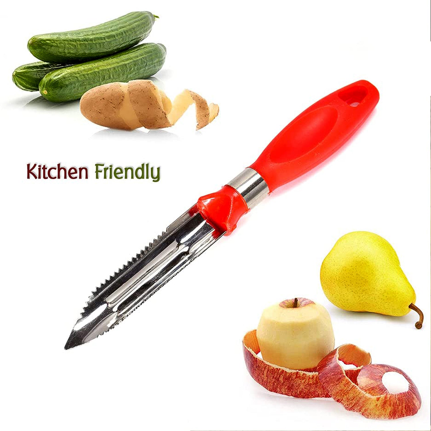 Multipurpose 2-in-1 Stainless Steel Knife  Peeler (1 Pc)