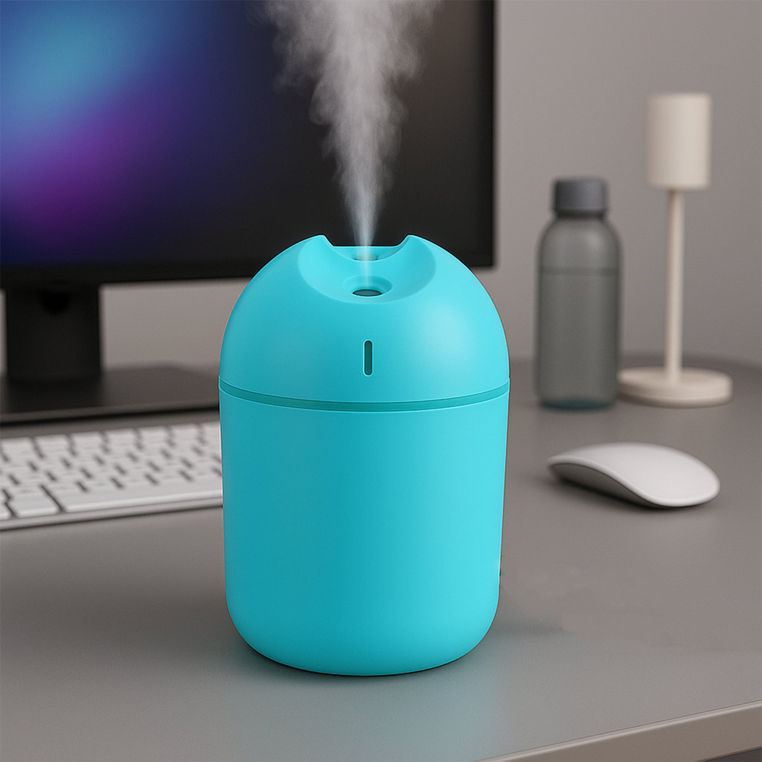 Blue Usb Mini Air Humidifier For Home  Office (1 Pc)