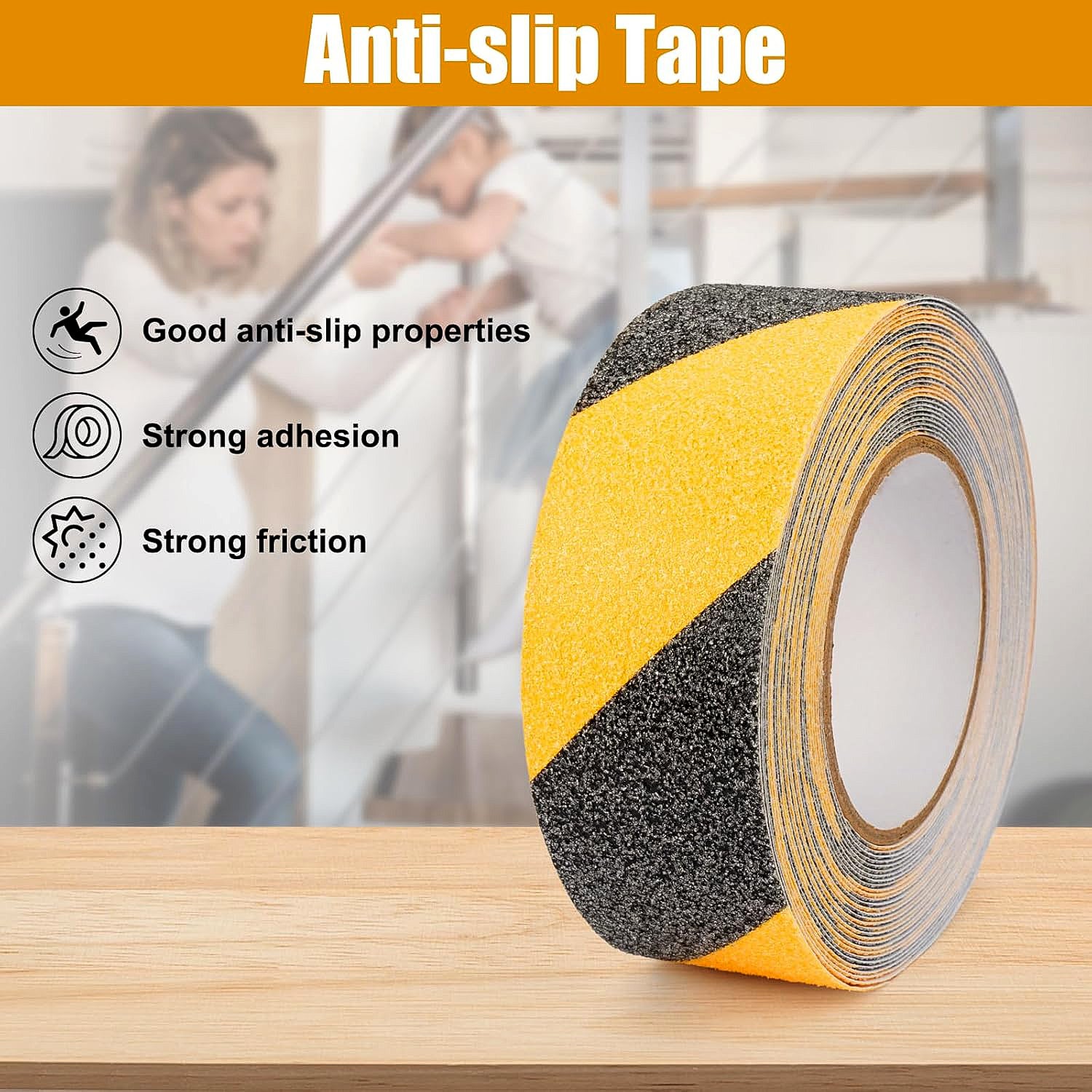Anti-slip Safety Grip Tape Roll 50mm X 5m (1 Pc)