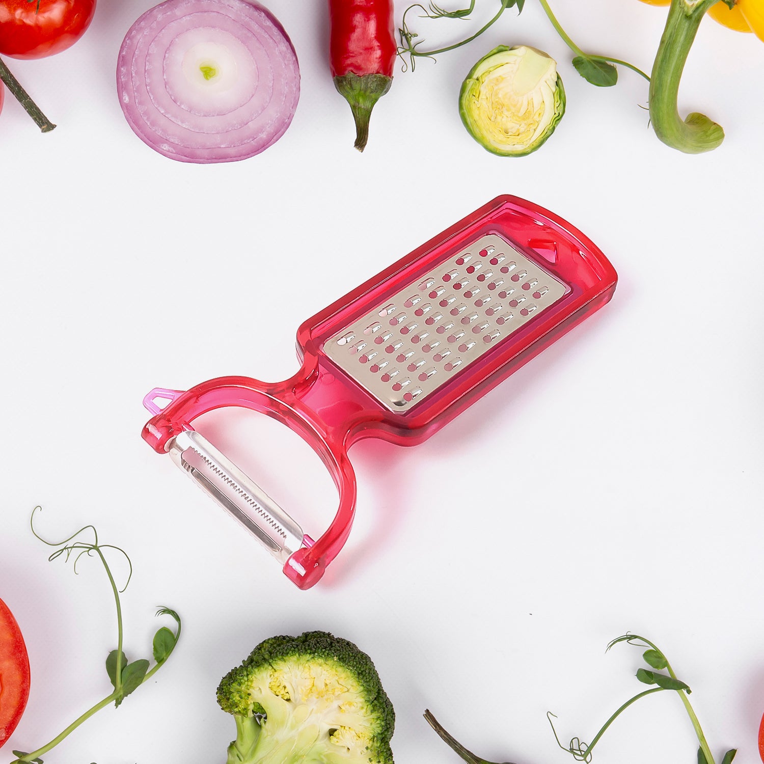 2-in-1 Multifunctional Kitchen Peeler With Grater (1 Pc)