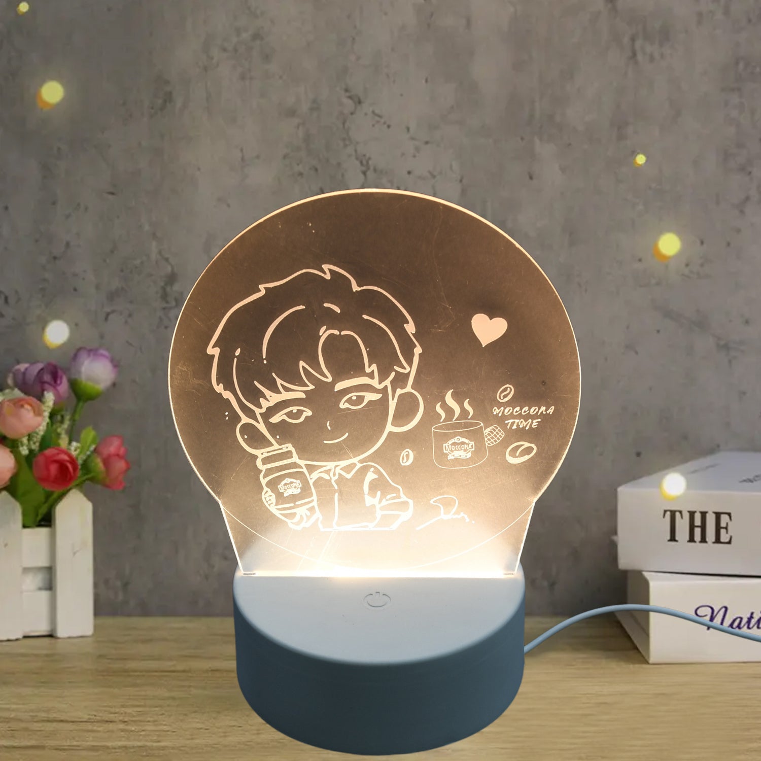7041   3d Led Night Light Desk Lamp Lighting Lamp Practical 3d Night Light Creative Dream Sleep Led Desk Lamp Bedroom Bedside Light