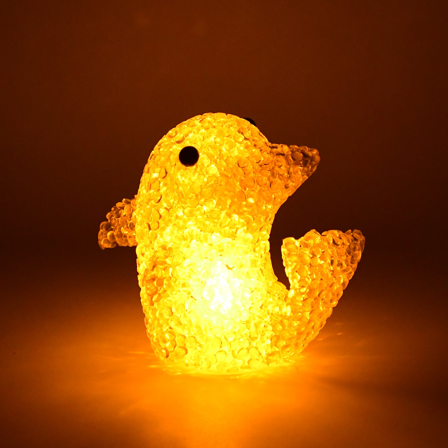 Dolphin Shape Crystal Led Night Light Lamp  Cute Glowing Animal Decorative Light (1 Pc)