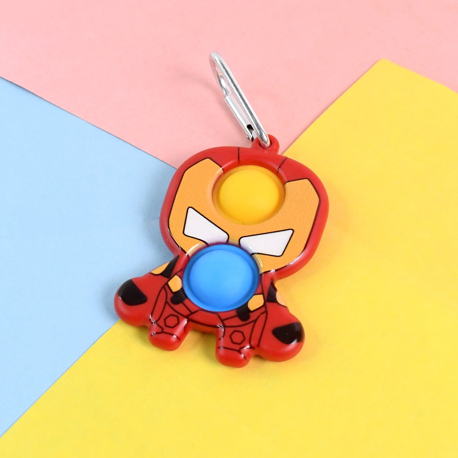 Superhero Themed Iron Man Shape Keychain Pop It Toy (1 Pc)