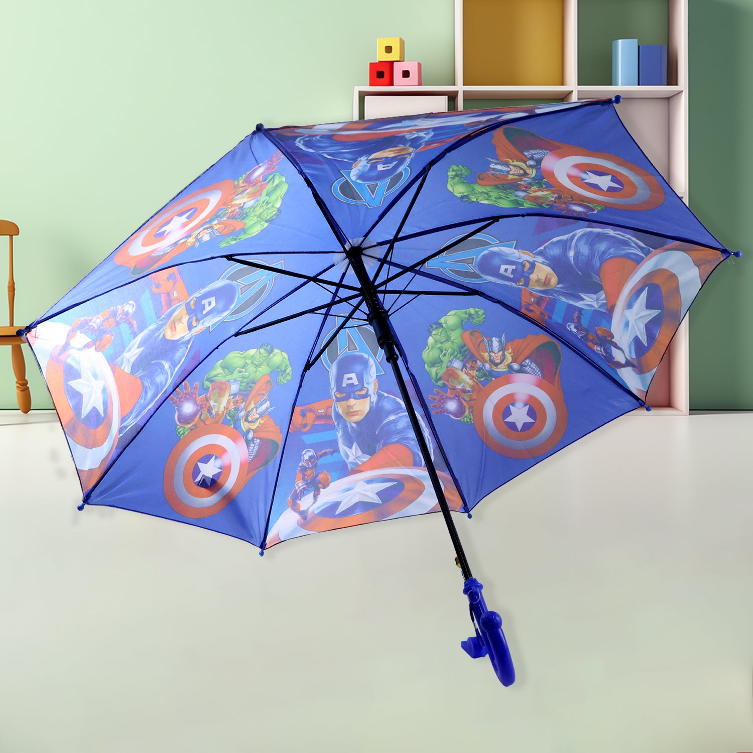 6247 Umbrella With Handle And Lightweight Safety Round Plastic Cap