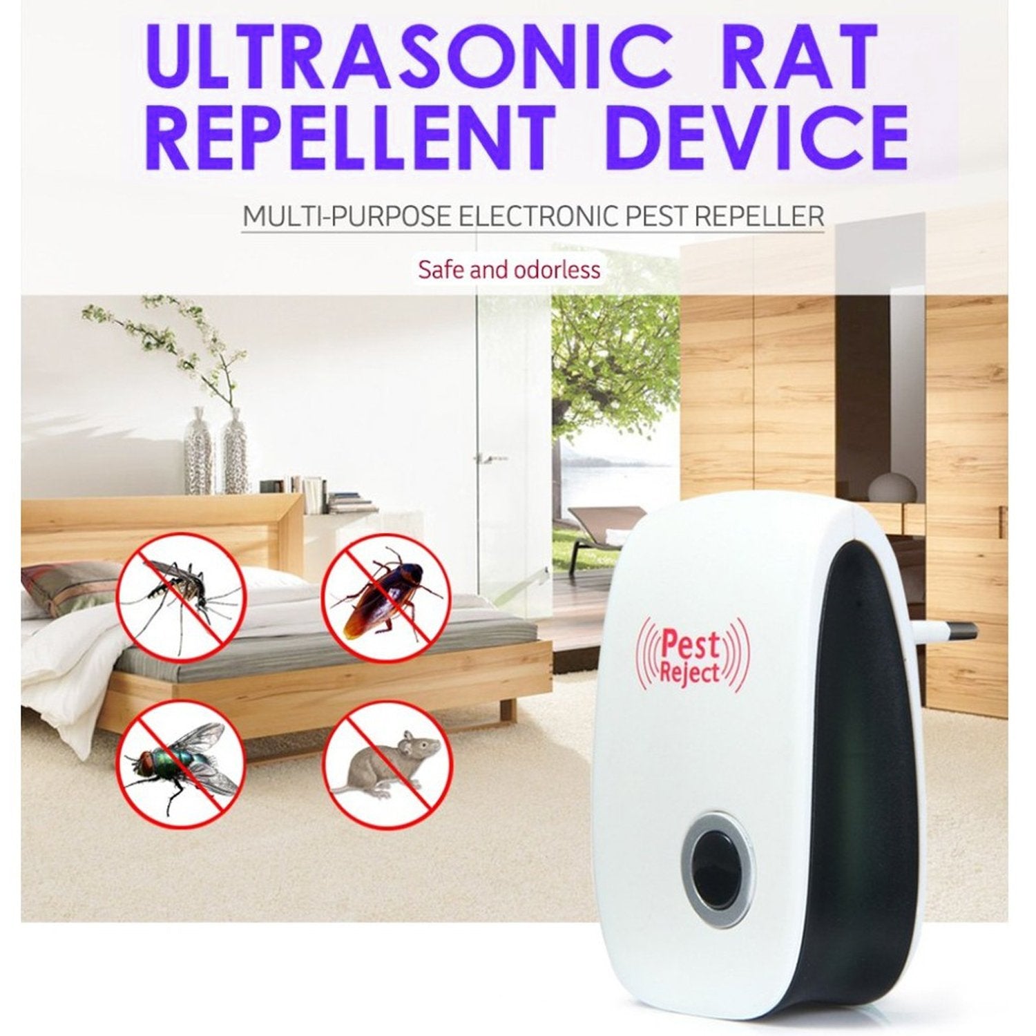 6035 Ultrasonic Pest Repeller To Repel Rats Cockroach Mosquito Home Pest  Rodent