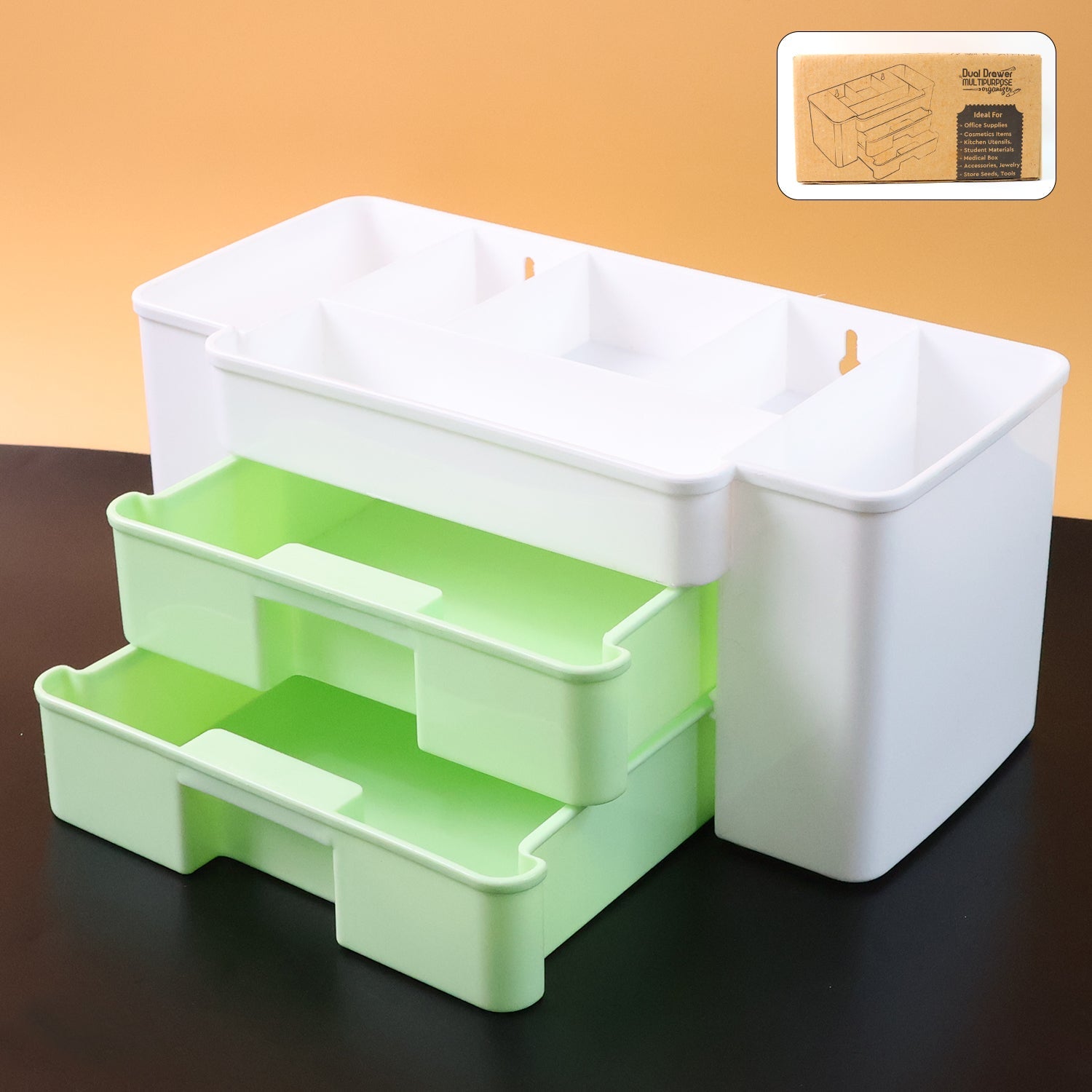2-Layer Desktop Storage Organizer - (1 Pc)