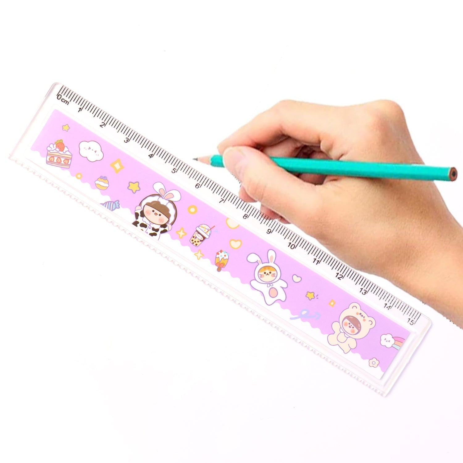Premium Cute Cartoon Plastic Ruler for Kids (1 Pc)