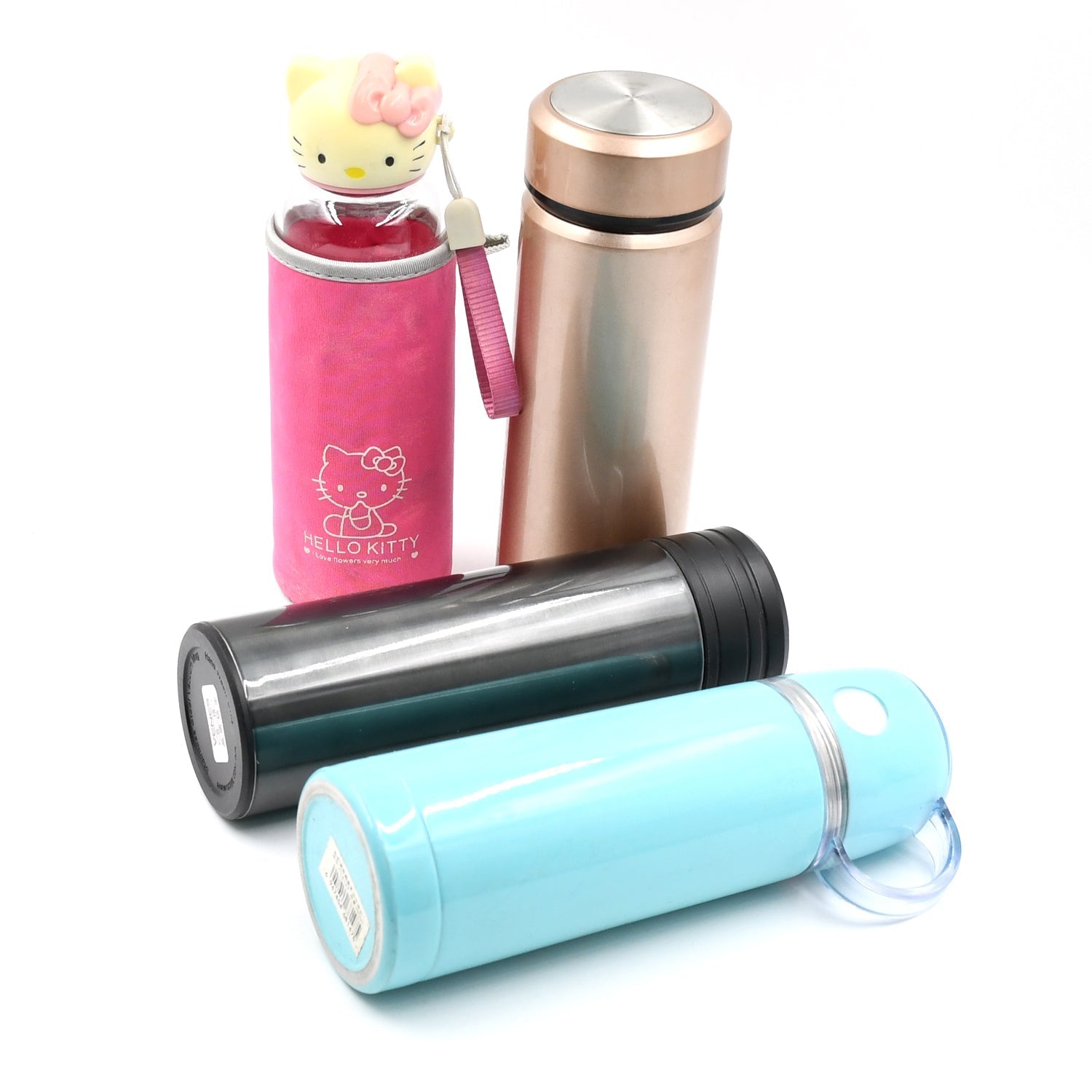 Stainless Steel Vacuum Bottle with Cup Lid Thermos for Hot Cold Drinks Travel Use 1 Pc