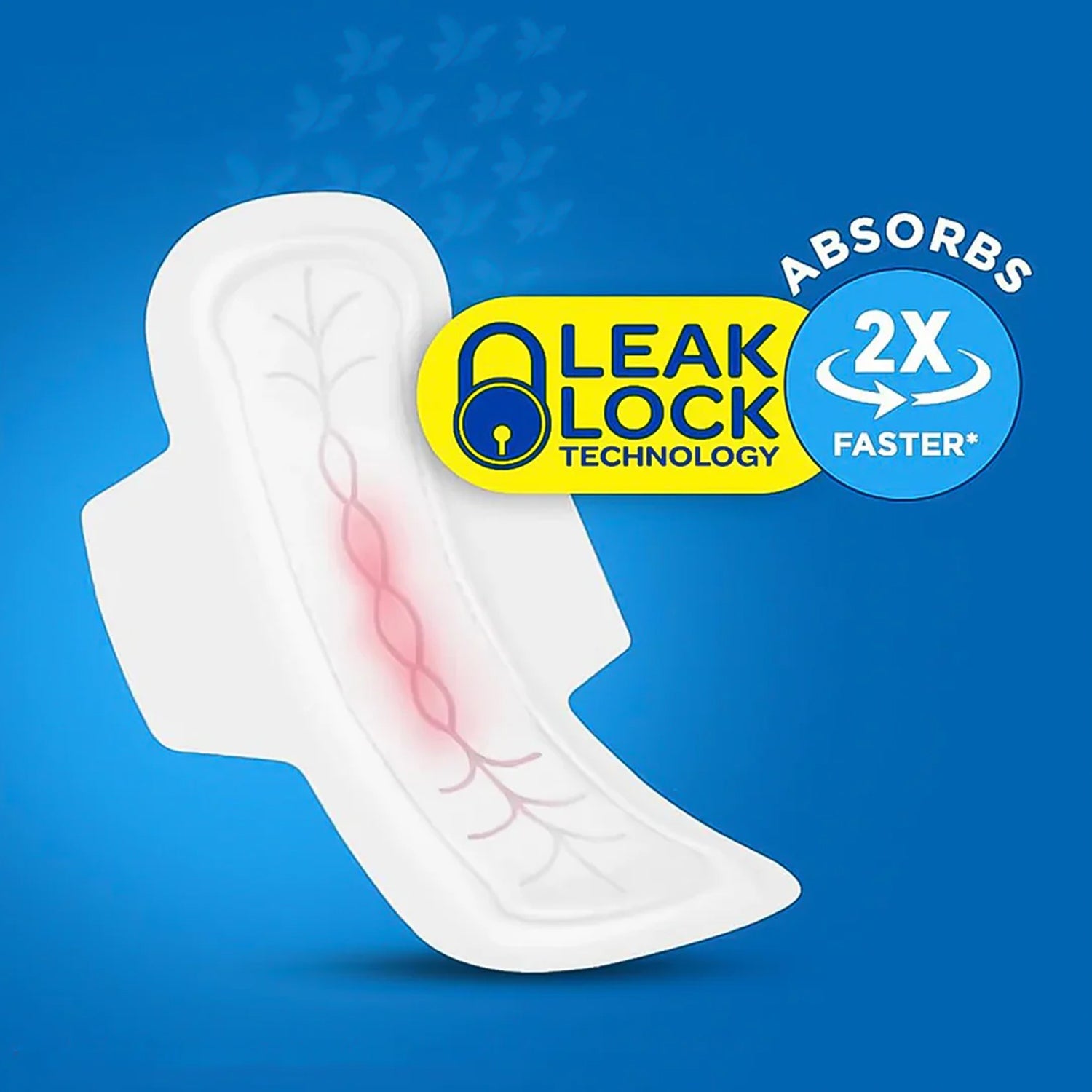 Beautiful Basics Blue Lady Extra Long Pads With Wides Wings Sanitary Pads – 330 mm, 40-Pack