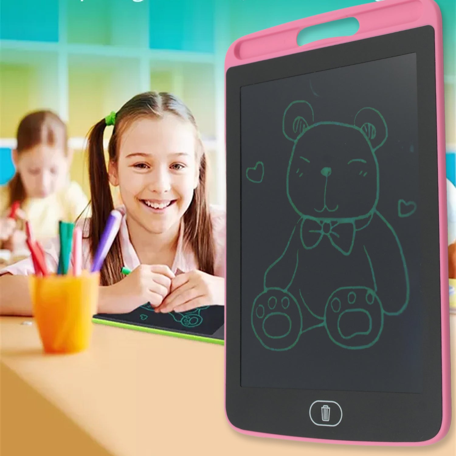 Portable LCD Writing Board Slate Drawing Record Notes Digital Notepad with Pen Handwriting Pad Paperless Graphic Tablet for Kids (8.5 inch)