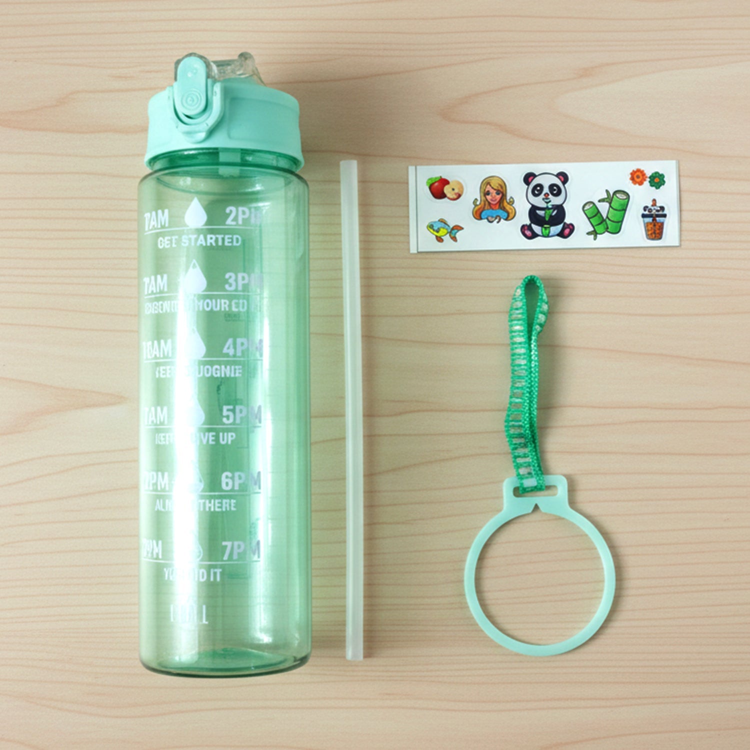Motivational Water Bottle with Time Marker and Flip Top Lid (1000 ML)