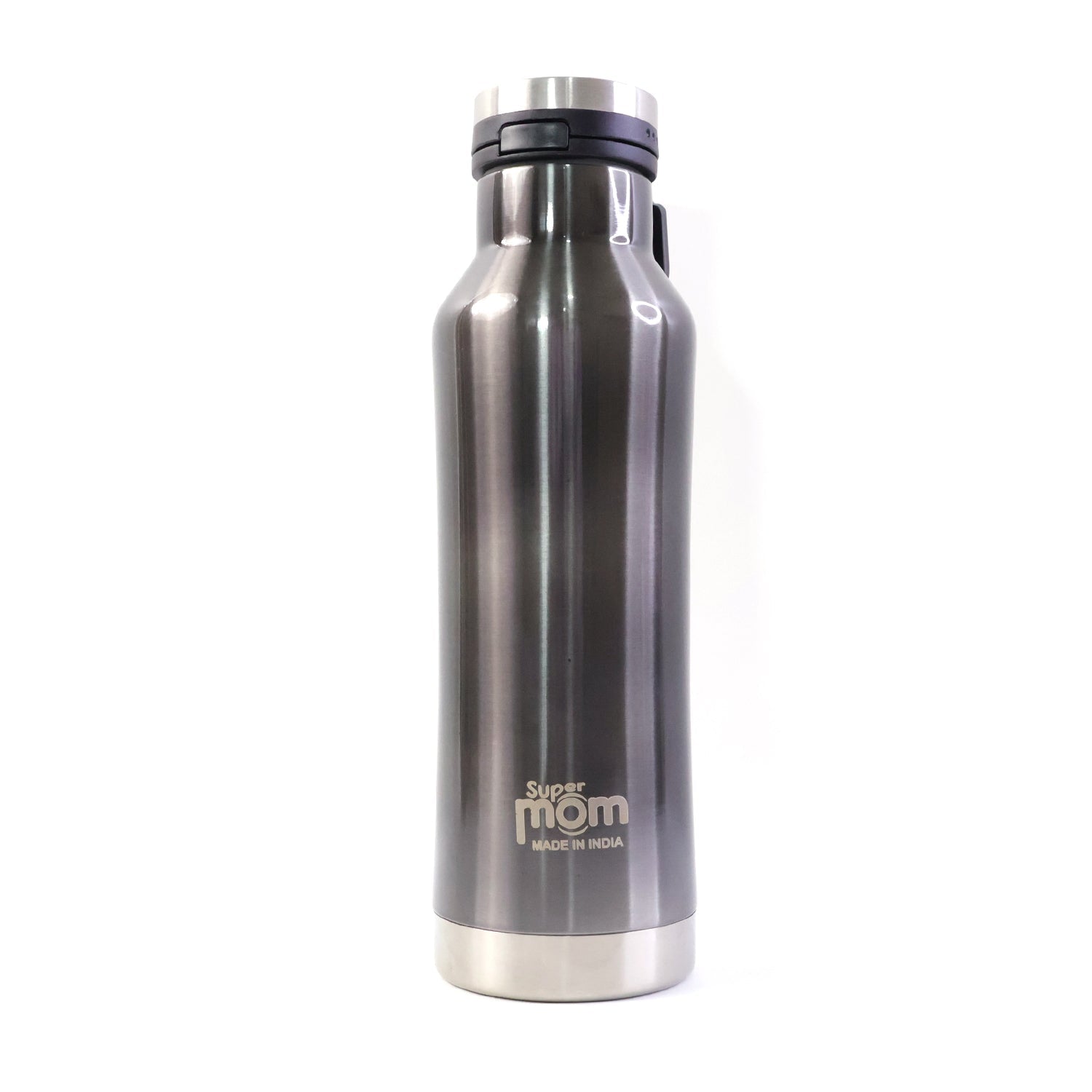 Insulated stainless steel bottle side view