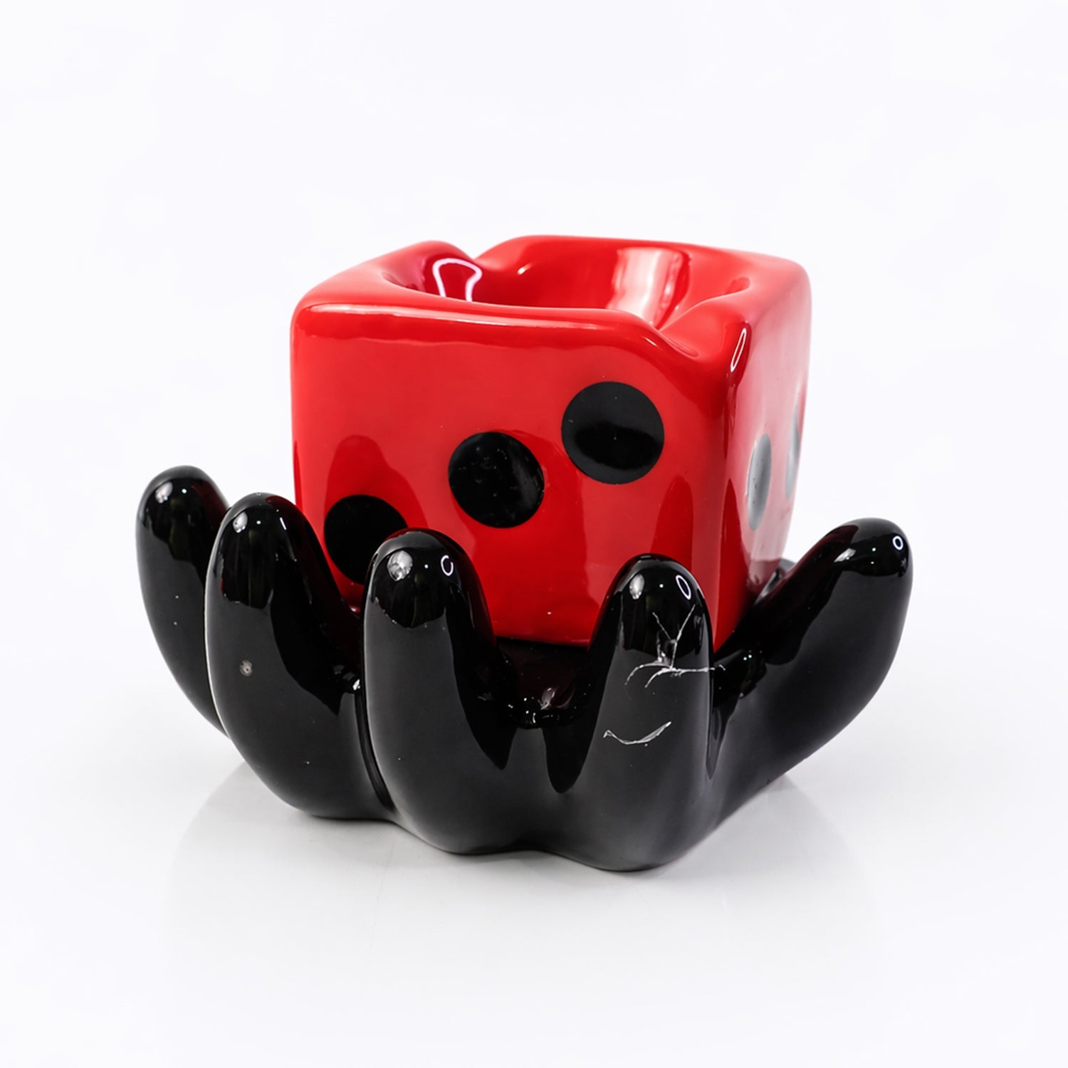 stylish tabletop ashtray dice shape accessory