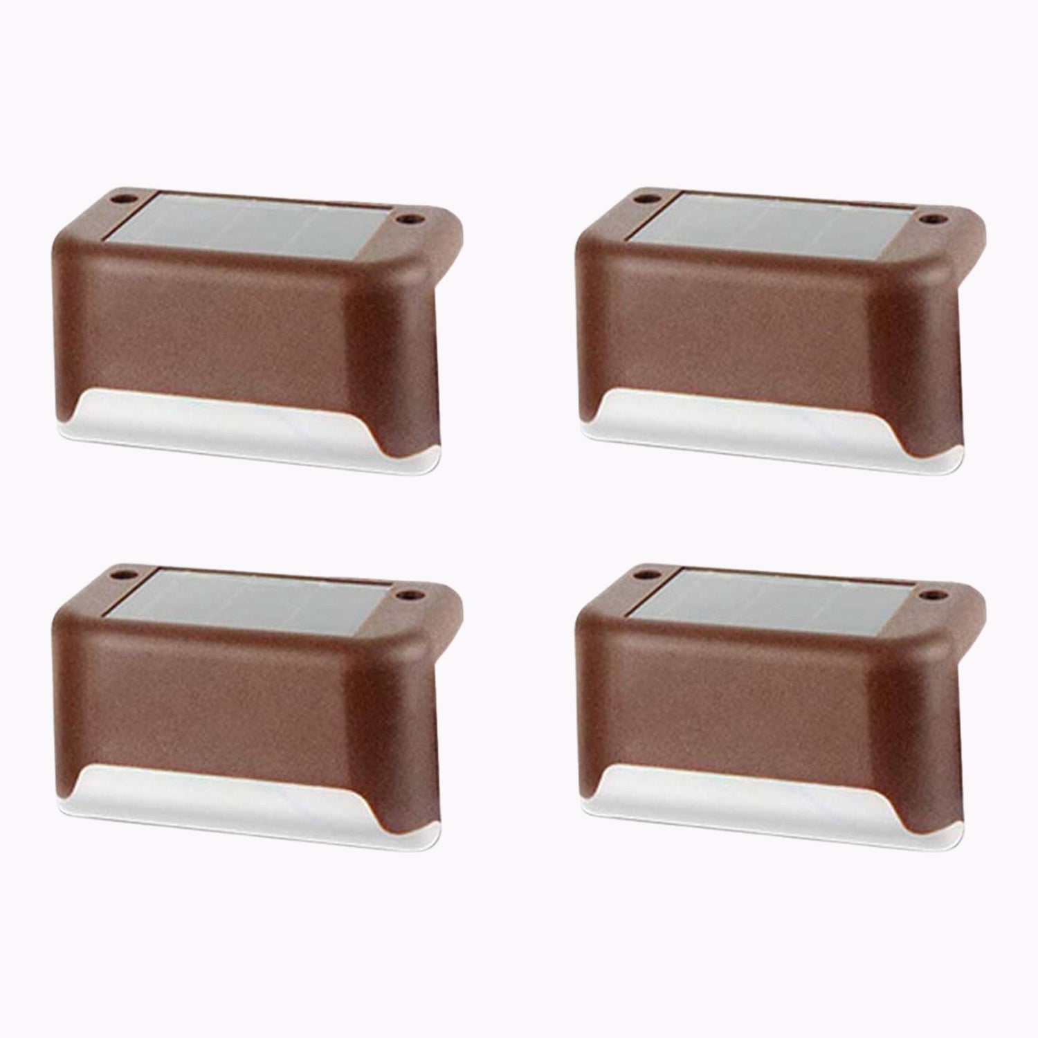 4-Piece Solar Waterproof Garden, Stair & Railing Lights