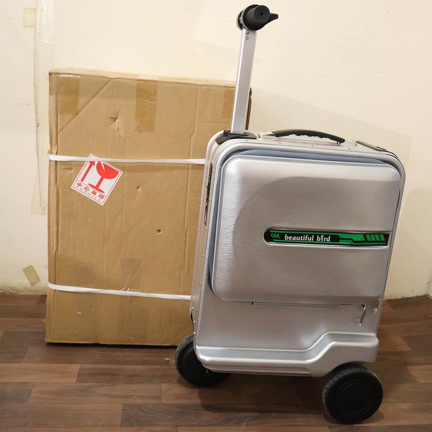 Electric Ride-On Scooter Travel Bag with Foldable Trolley (1 Pc)