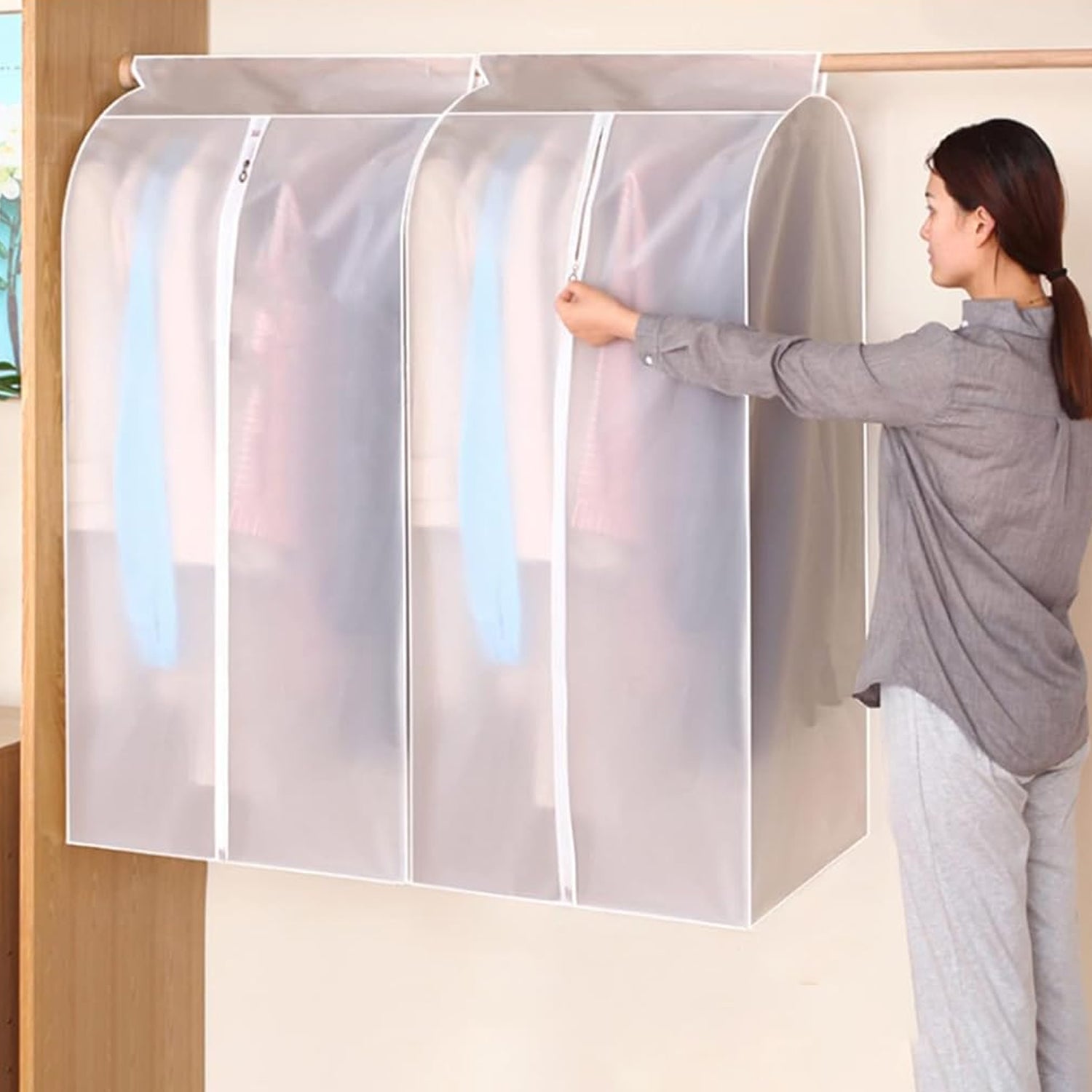 Extra-Long Hanging Garment Storage Cover (110 × 50 cm, 1 Pc)
