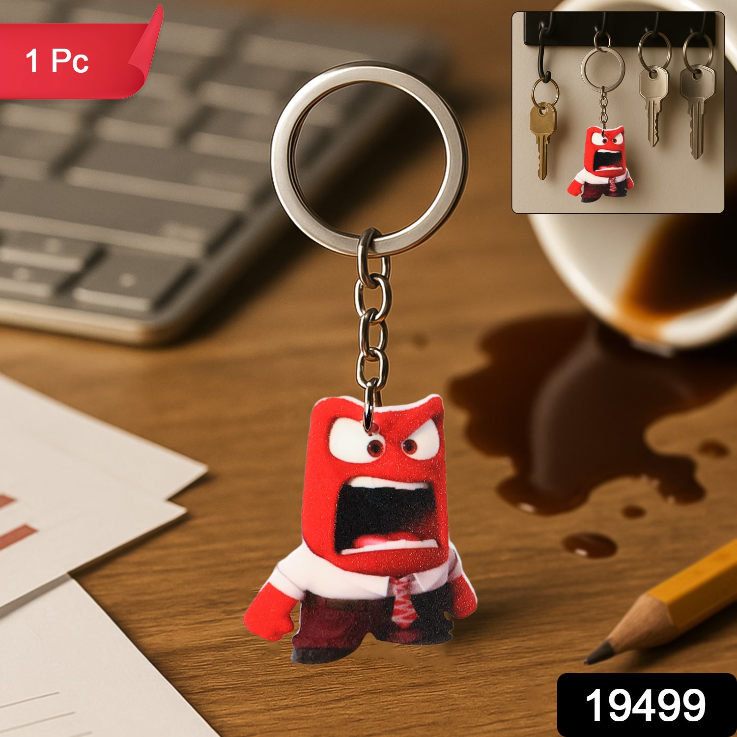 Animated Character Acrylic Keychain (1 Pc)