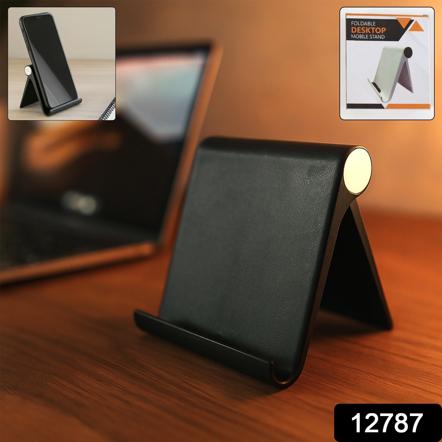 Plastic Foldable Desktop Mobile Stand (1 Pc / Black) – Tarika’z