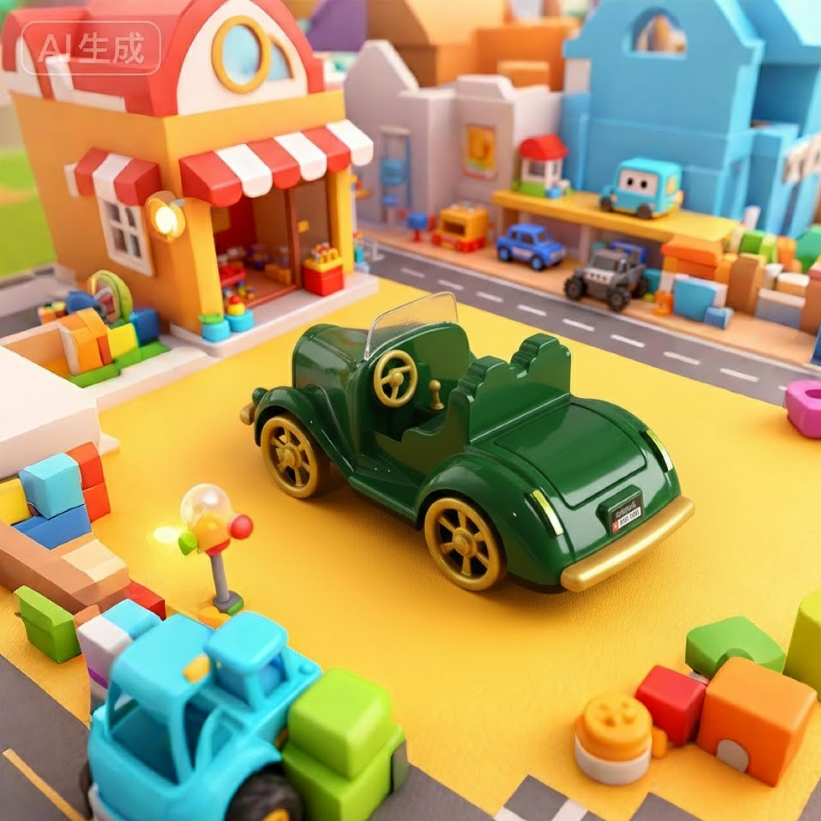 Funwoods Friction-Powered Vintage Car Toy - (1 Pc)