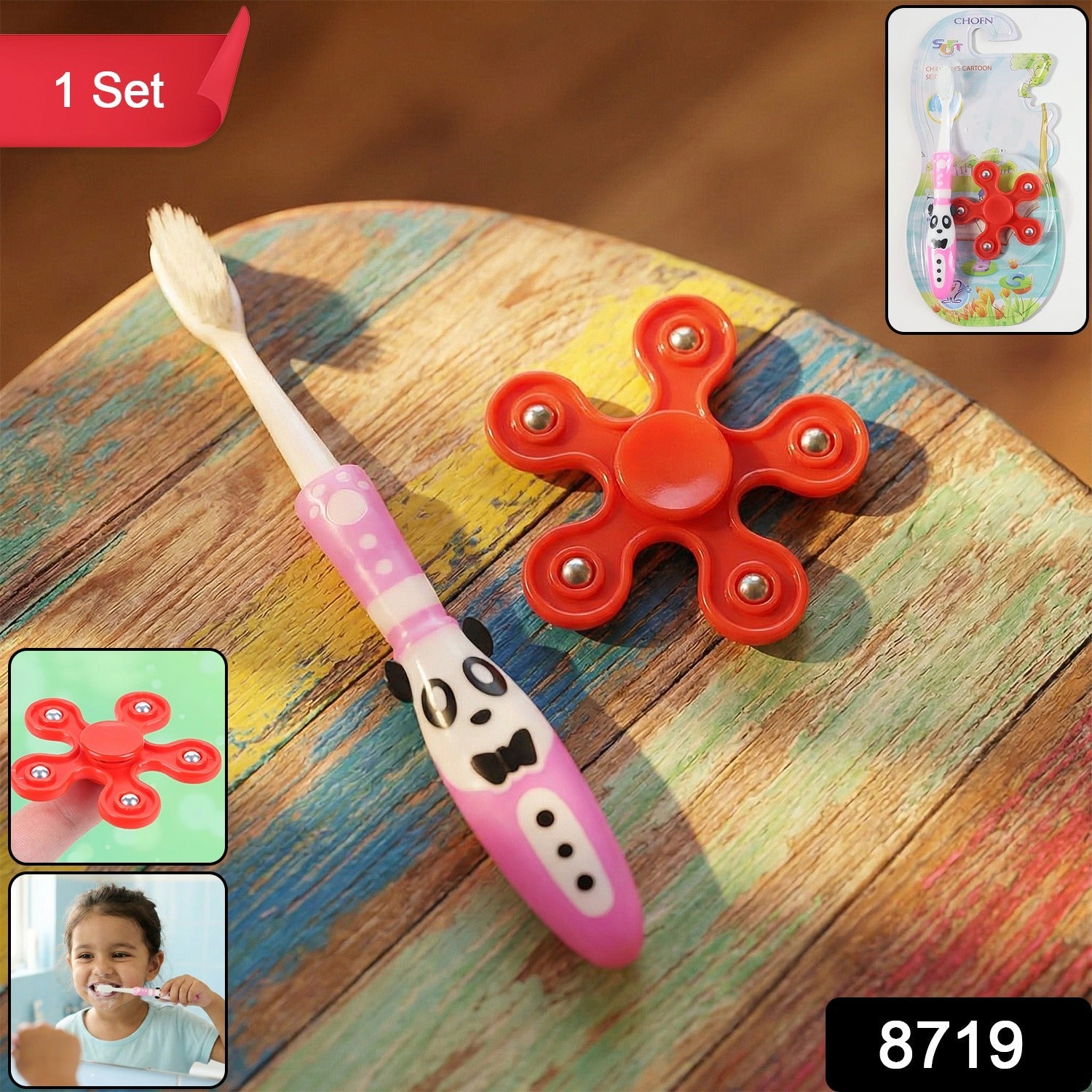 Order Kids Toothbrush with Fun Fidget Spinner Toy Set – Tarika’z