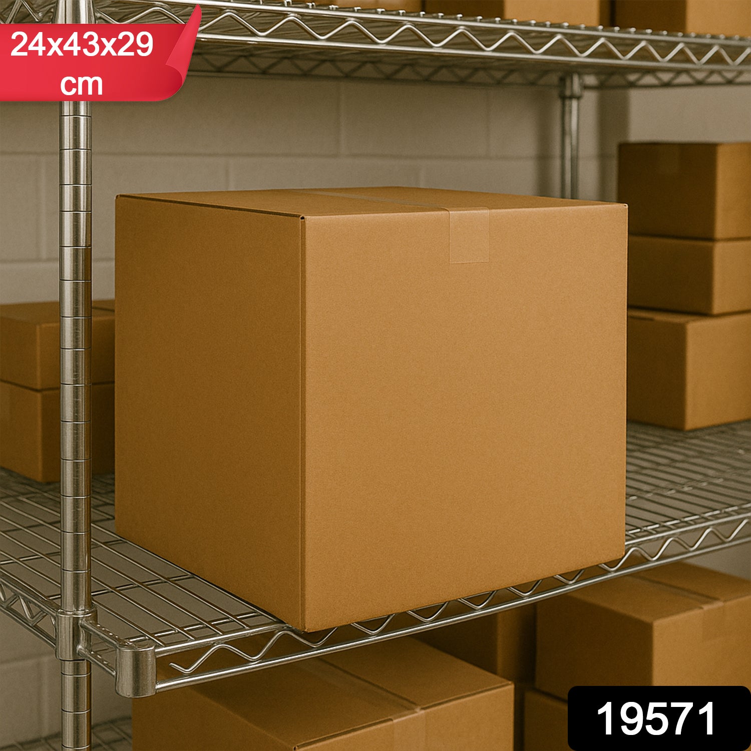 Heavy-duty Brown Box For Product Packing ( 24x43x29 Cm  1 Pc)