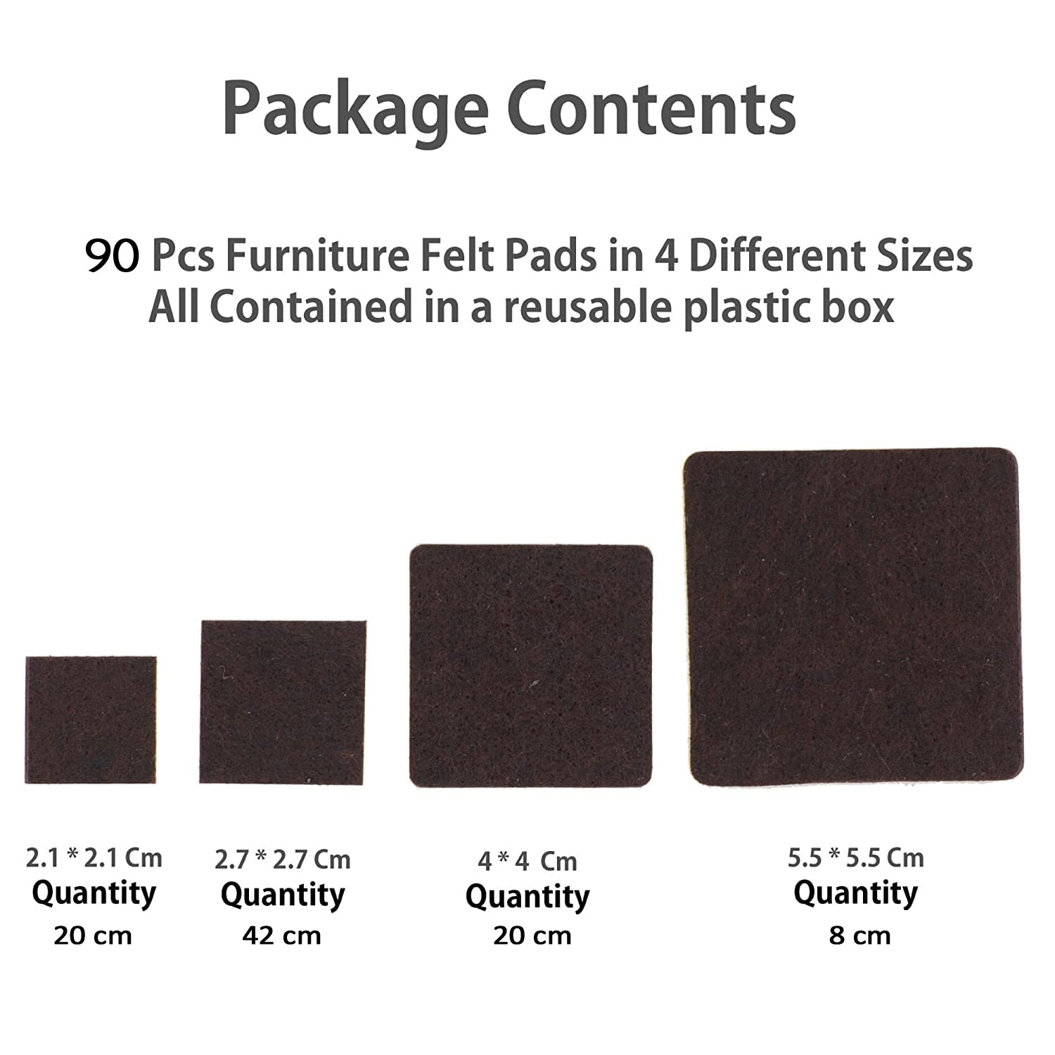 9030 Furniture Pad Square Felt Pads Floor Protector Pad For Home  All Furniture Use