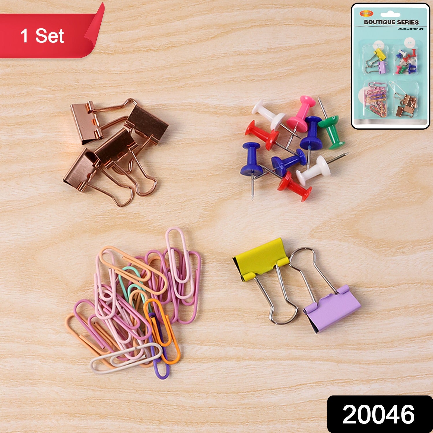 Office Stationery Clips and Pins Combo, 1 Set – Tarika’z