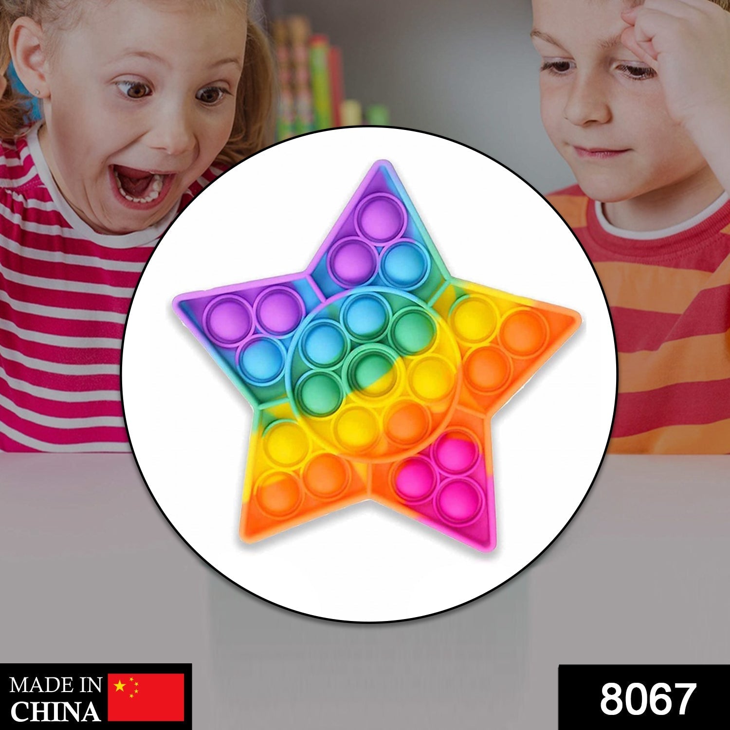 8067 Star Fidget Toy And Fidget Tool Used For Playing Purposes And All Especially For Kids.