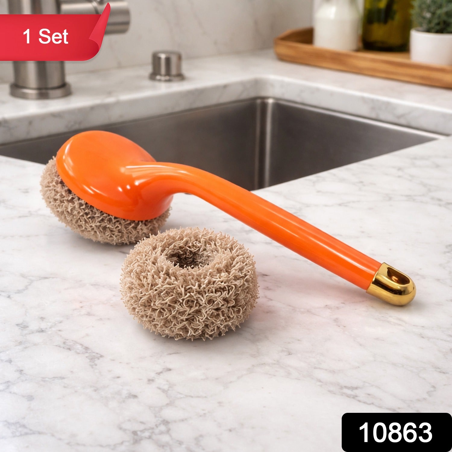 Heavy Duty Cleaning Scrubber Set with Long Handle (1 Set) – Tarika’z