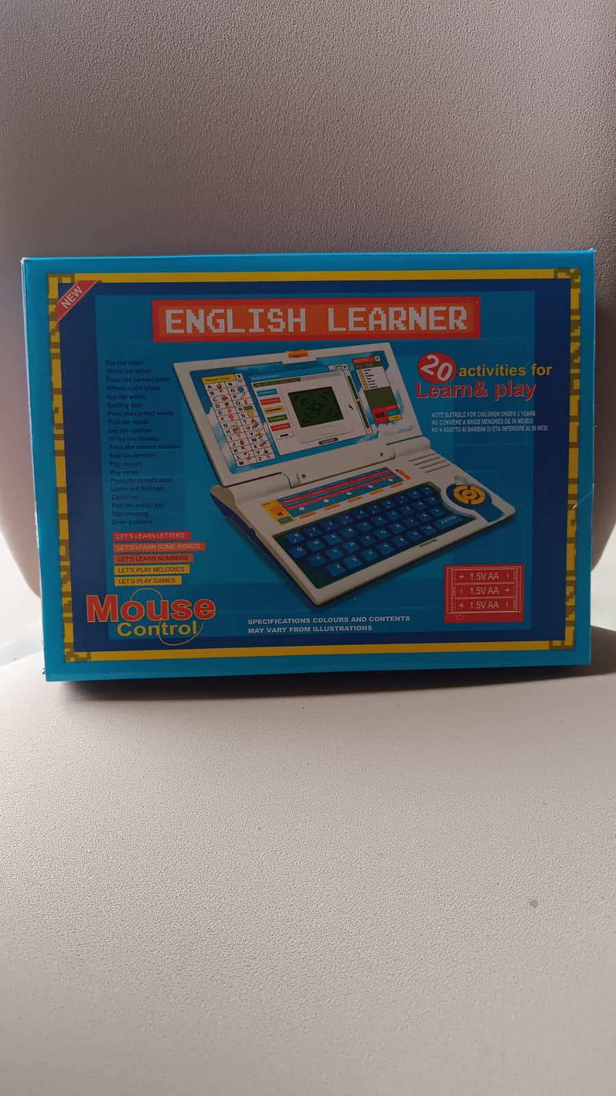 Computer English Toy English Learner Educational Laptop Toy – 20 Learning Activities – Tarika’z