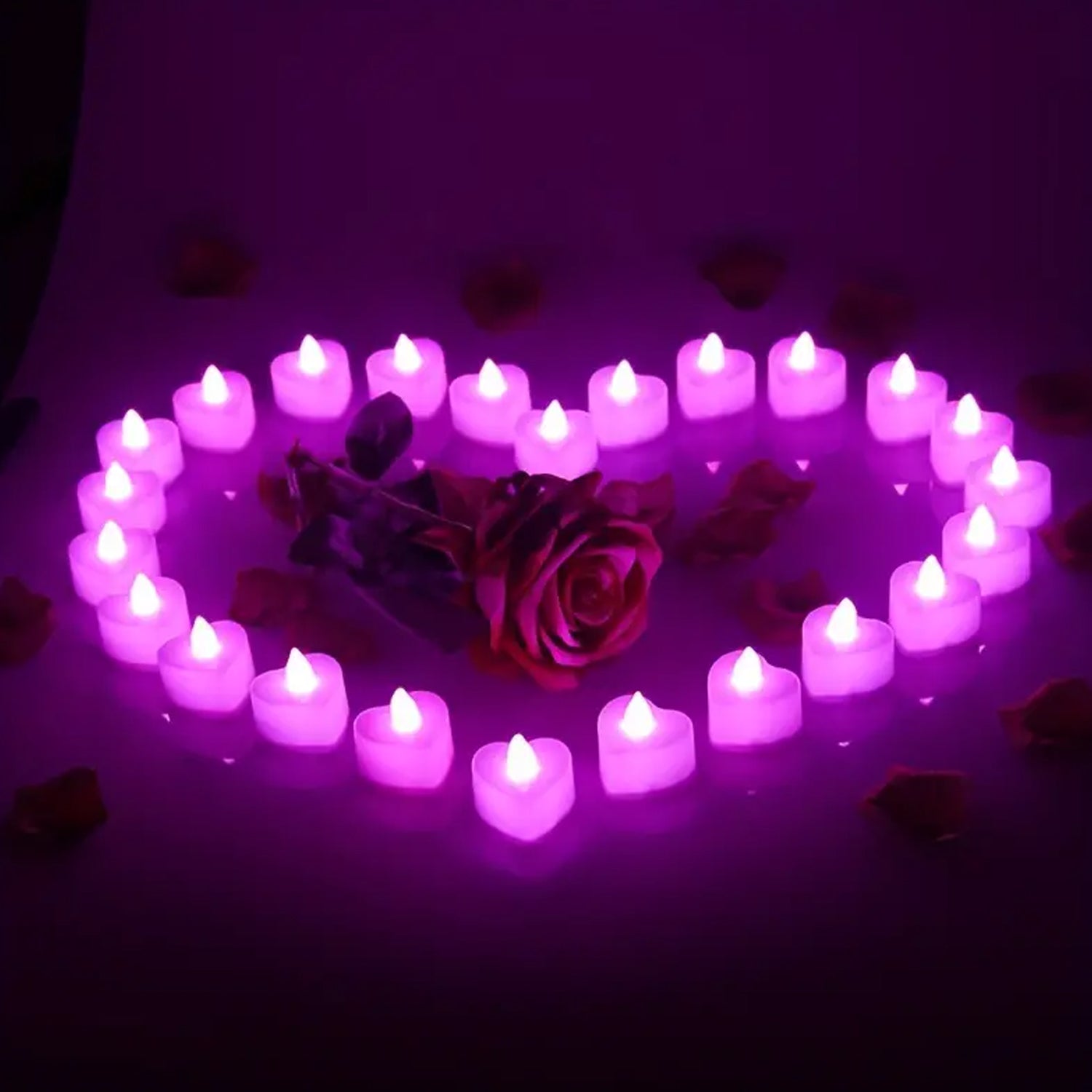 Led Tealights Smokeless Plastic Decorative Candles (Pack Of 1  Multicolor)