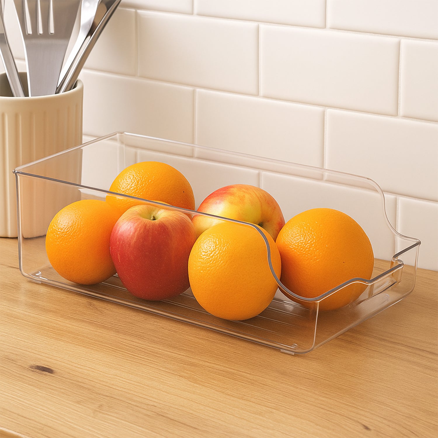 Transparent Stackable Beverage Holder Tray (Mix Size 1 Pc)