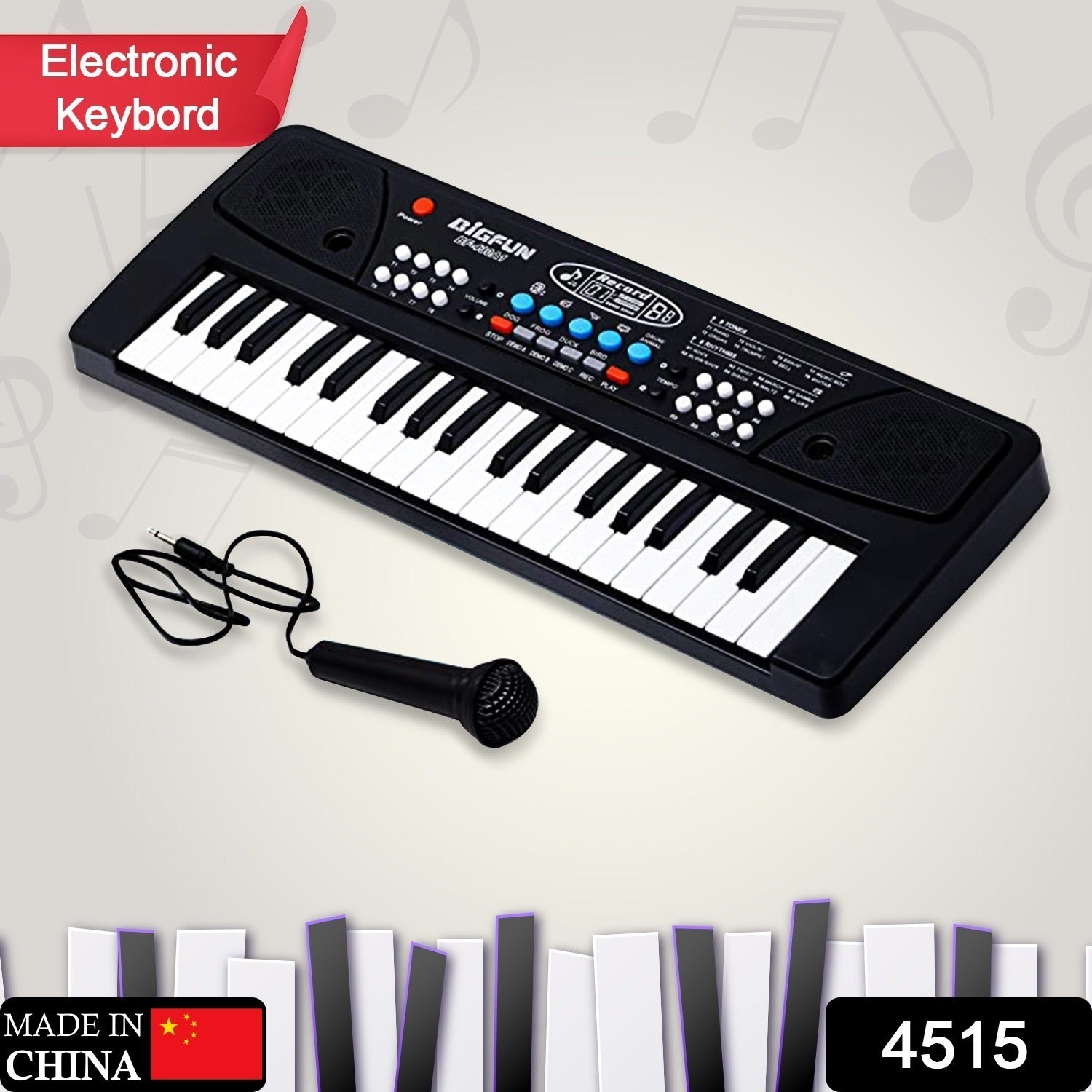 Musical Computer Keyboard 4515 Piano Musical Keyboard With Mic 37 Music Key Keyboard For Kids To ...