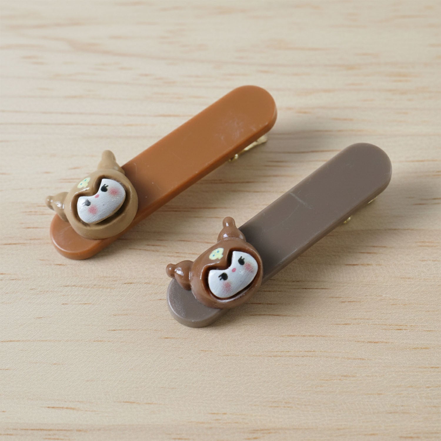 Cute Cartoon Animal Face Decorative Hair Clips (4 Pc)
