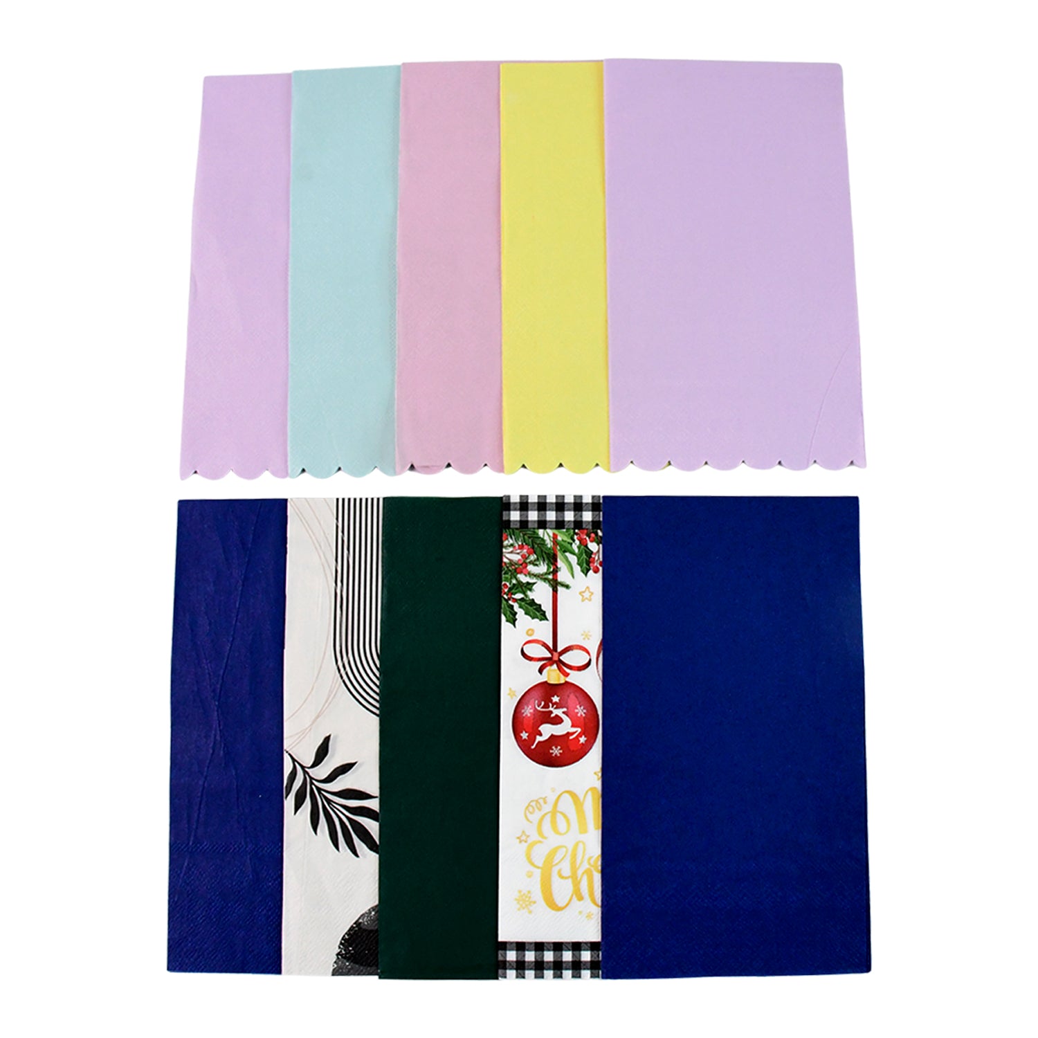 Multi-color  Printed Disposable Food Wrapping Paper Set (10 Pc)