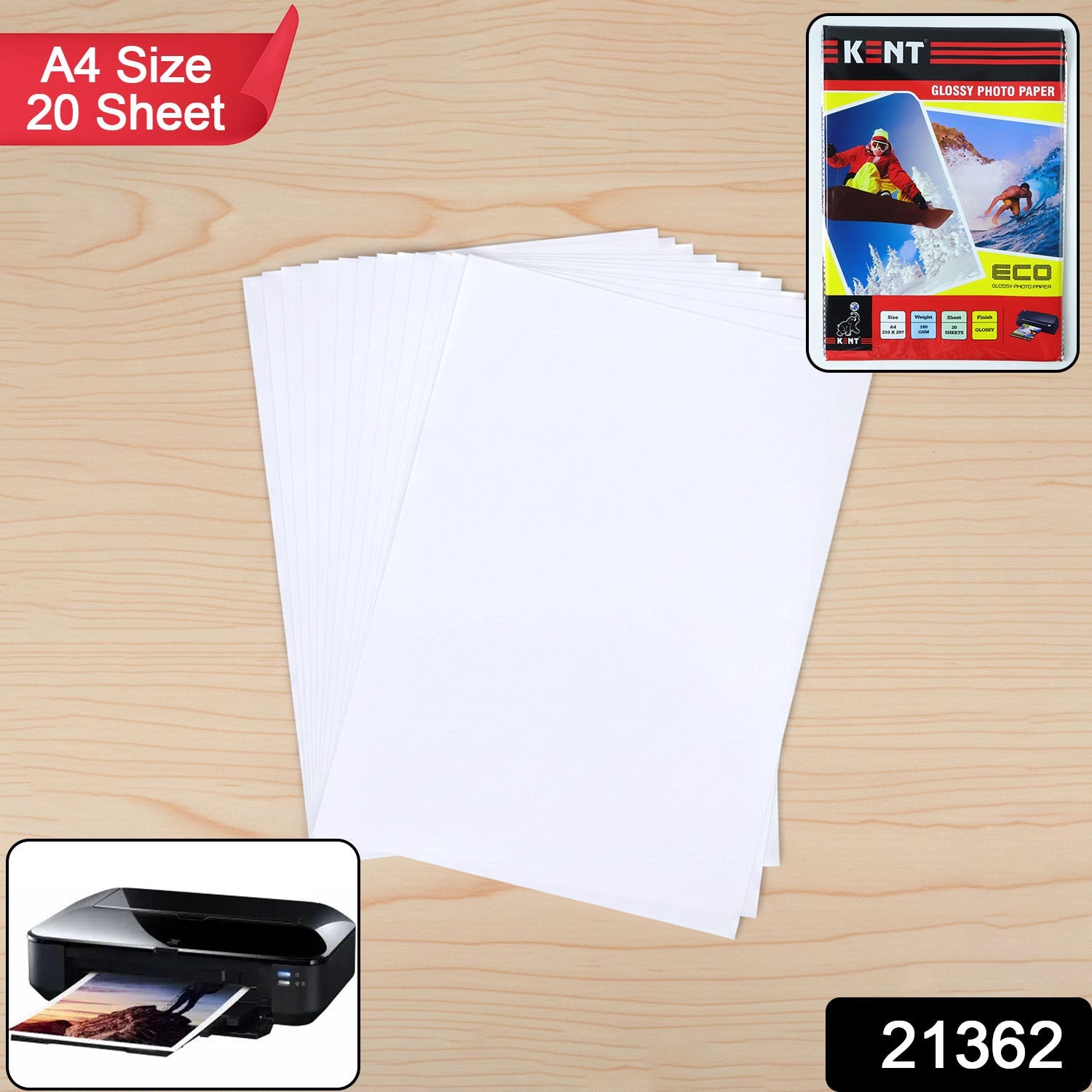 A4 Size High Glossy Photo Paper Sheets (A4 Size 20 Sheets) – Tarika’z