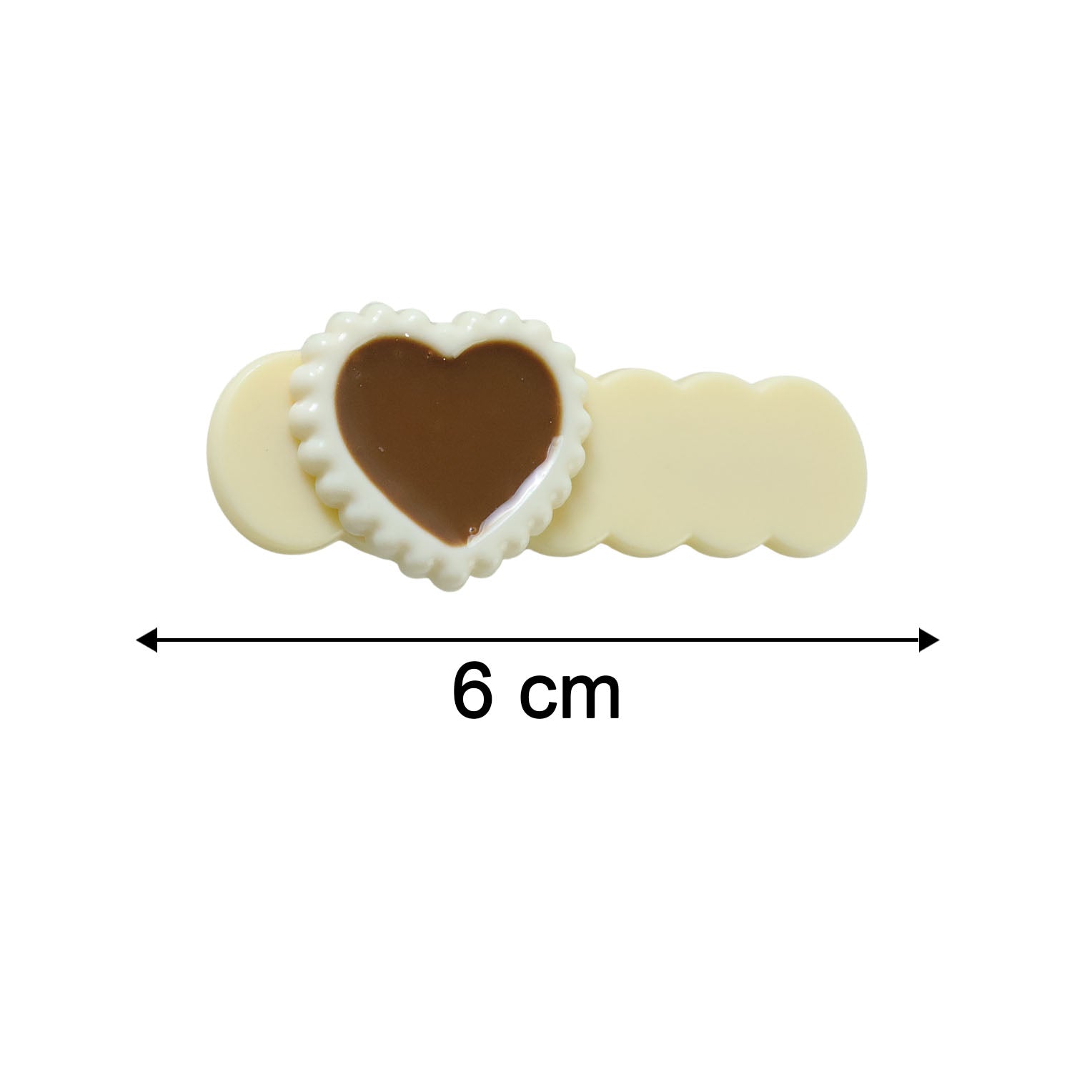 Heart Design Decorative Hair Clips Set (4 Pc)