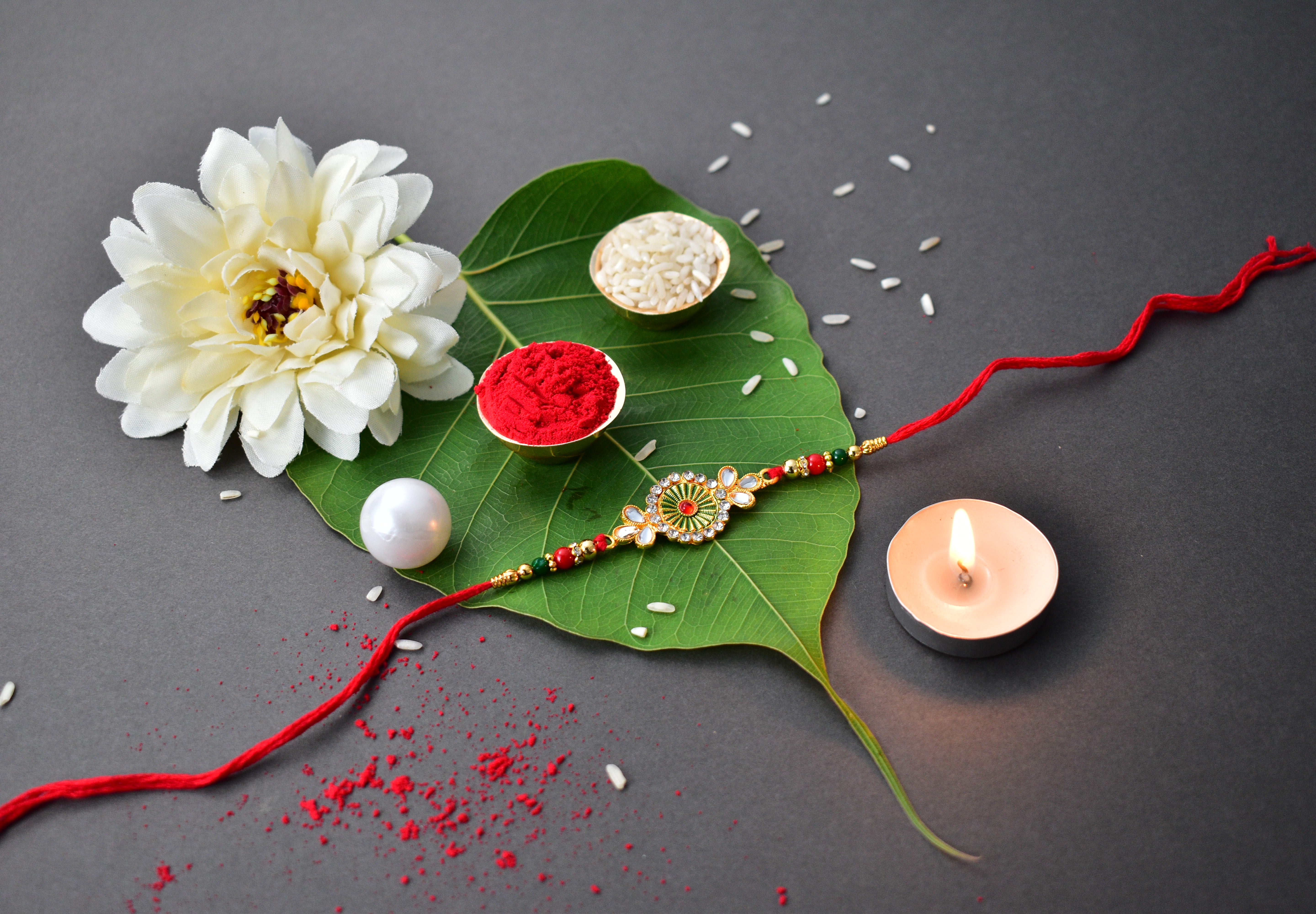 Traditional Floral Design Rakhi