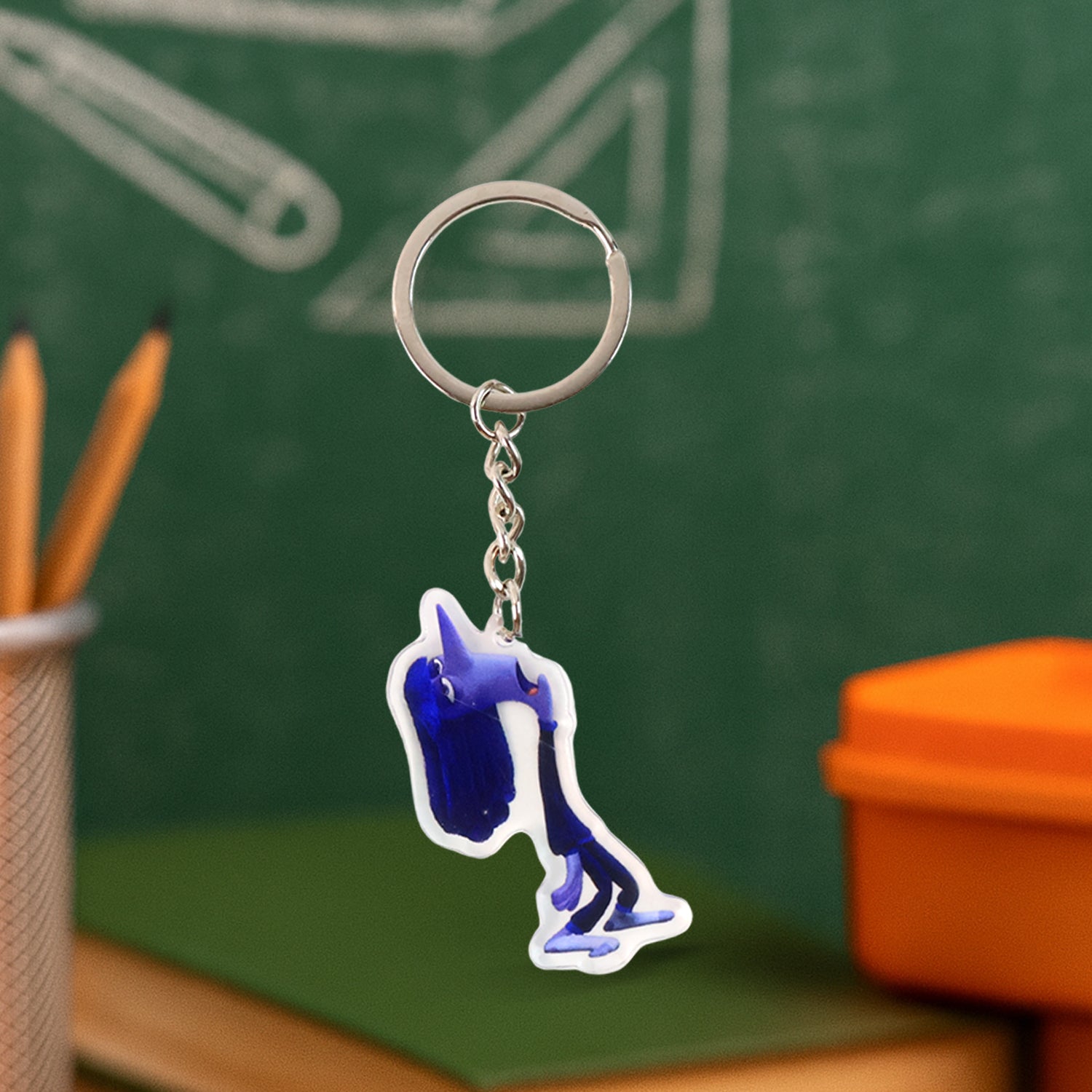 Cute Cartoon Character Acrylic Keychain (1 Pc)