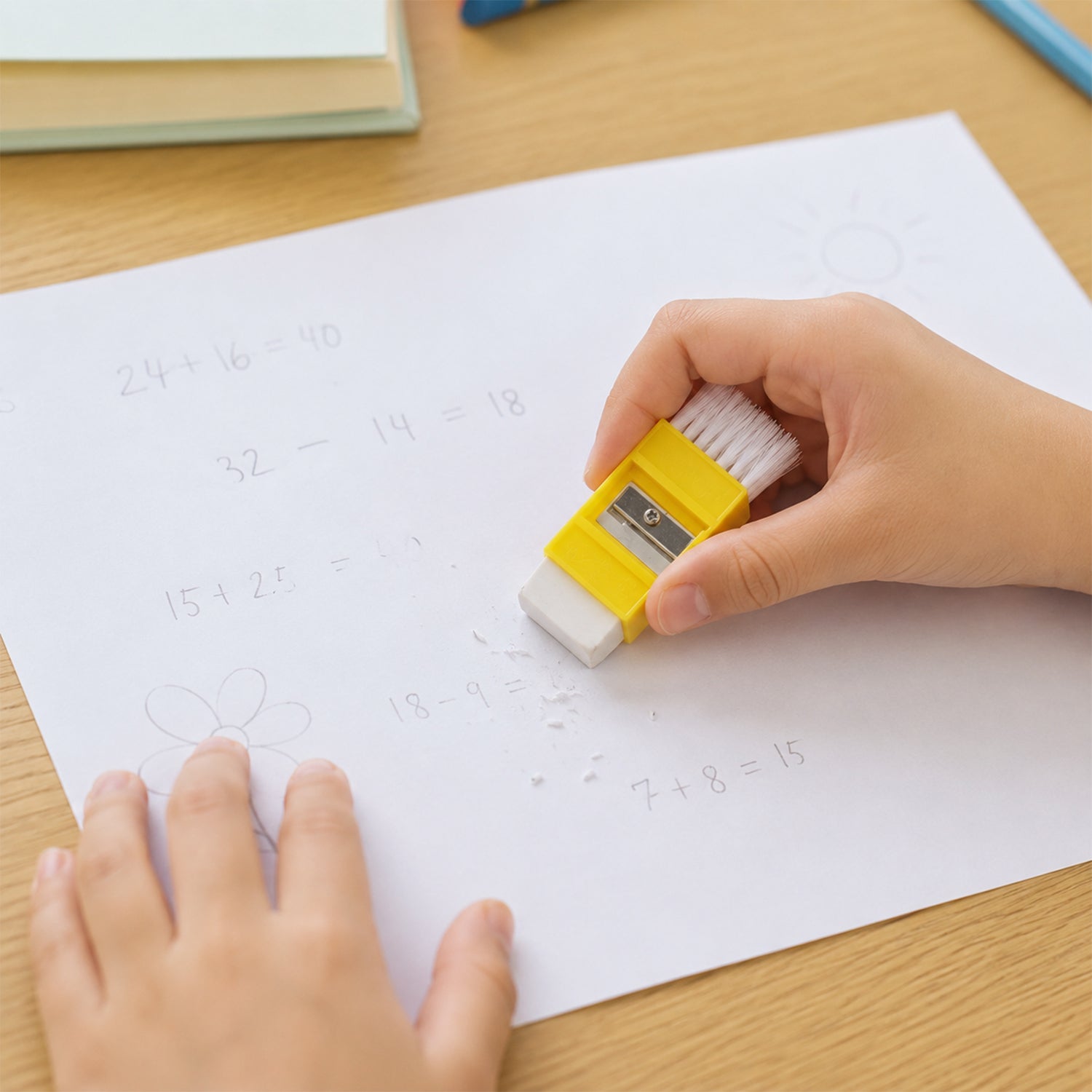Geometry tools including protractor and ruler