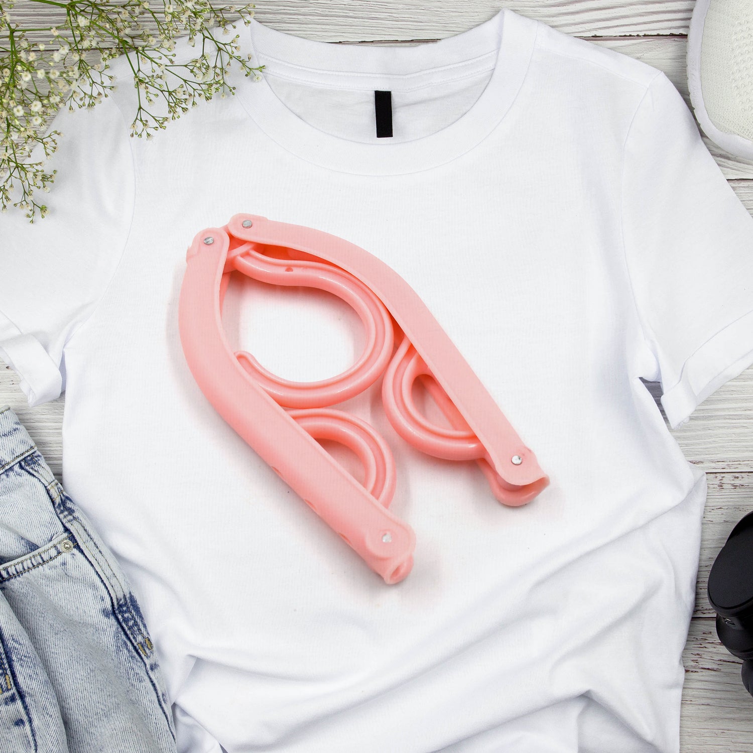 1432b 10 Pcs Portable Folding Clothes Hanger Creative Travel Easy To Carry Clothes Hanger For Adults And Children