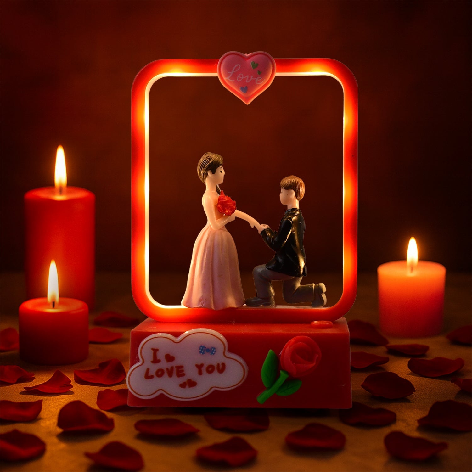 Romantic LED Love Couple Decorative Night Lamp Showpiece (1 Pc)