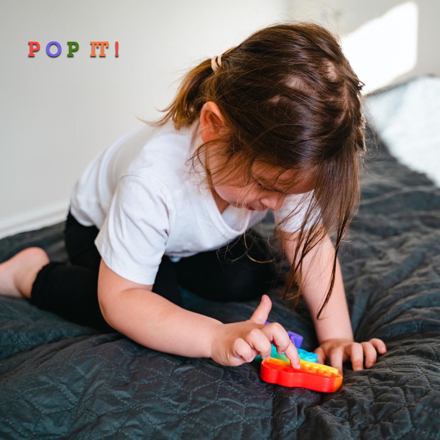 Dinosaur Shaped Rainbow Pop It Fidget Toy (1 Pc)