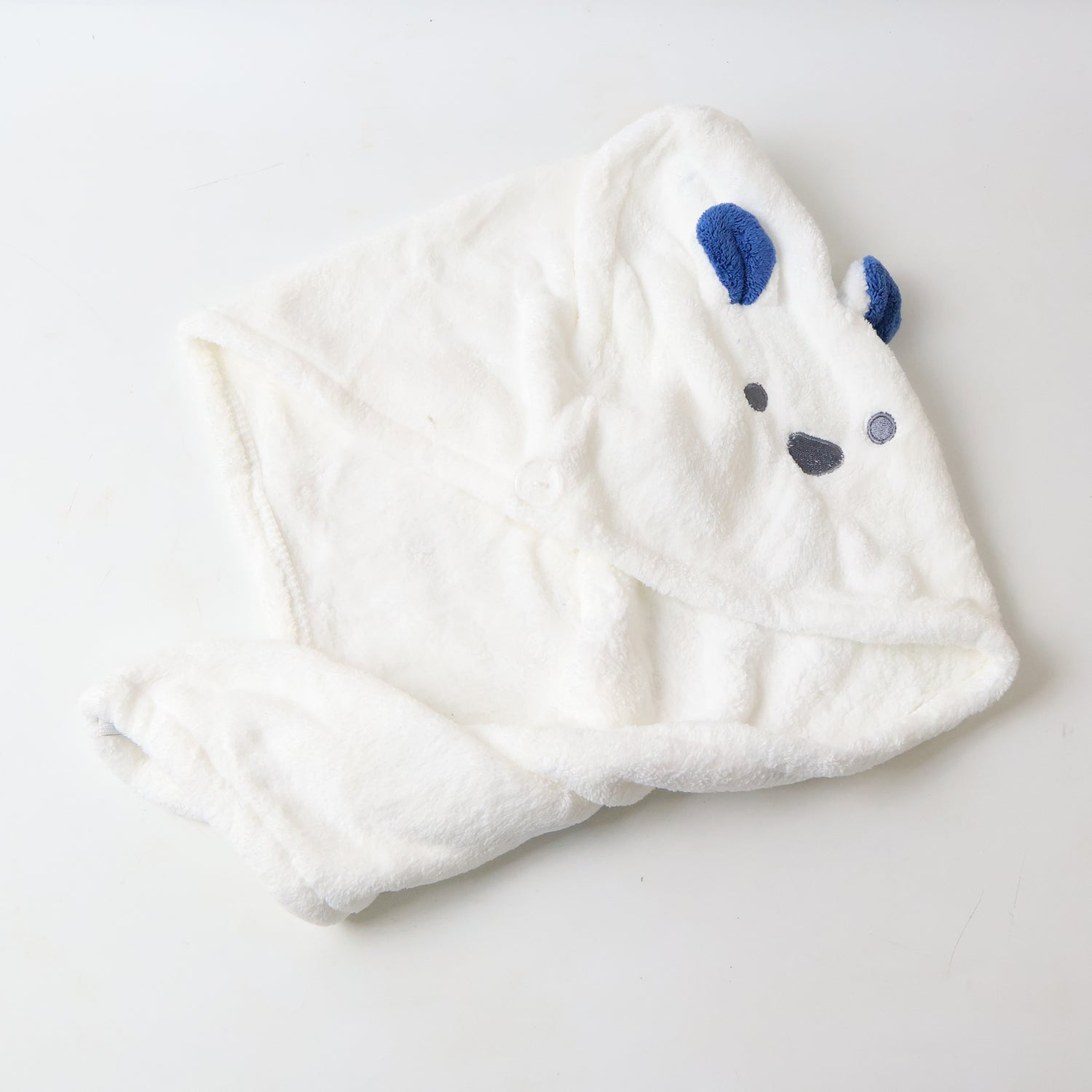 Soft Microfiber Hair Drying Towel Wrap With Cute Animal Ears  Button Closure (1 Pc)