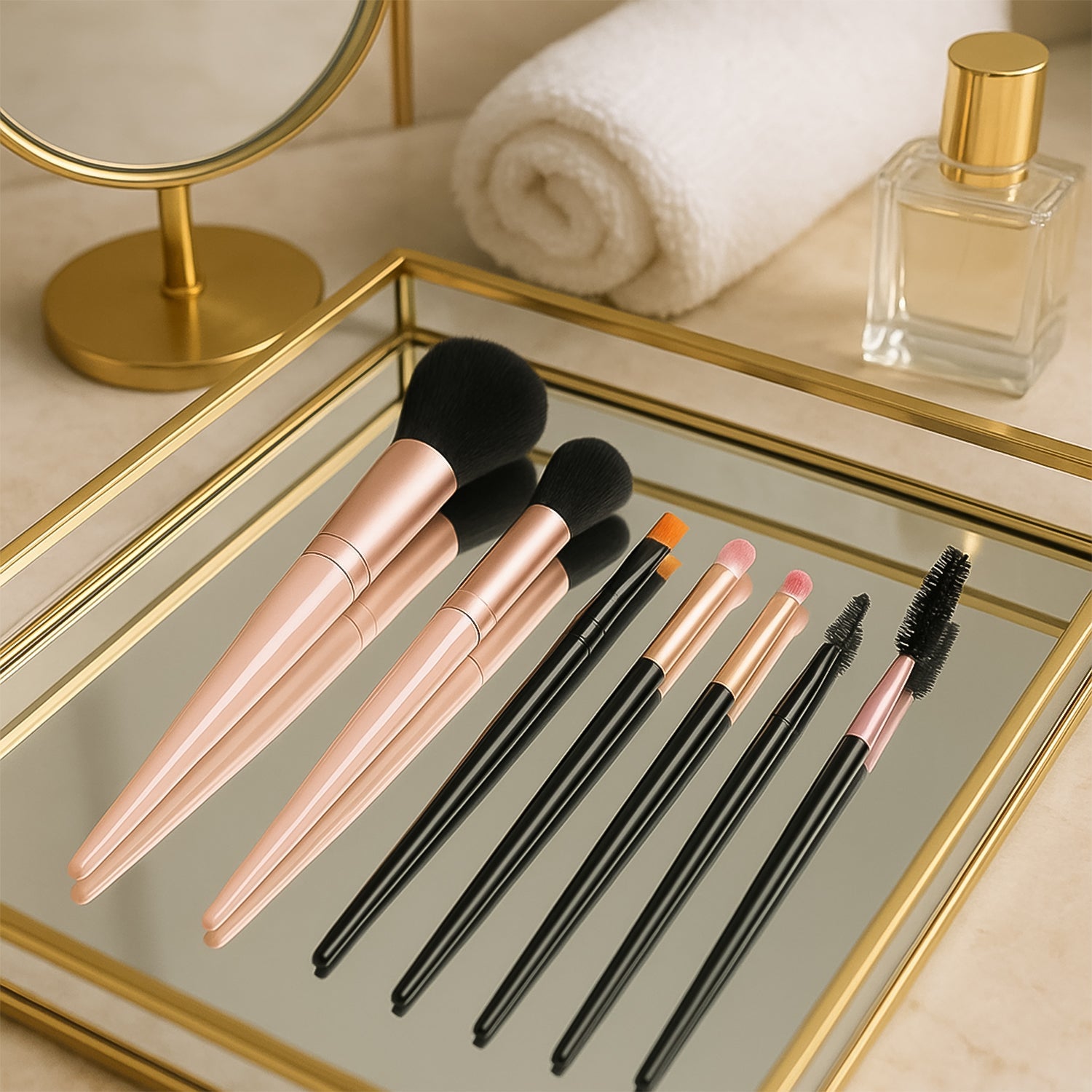 Premium Dual-Tone Makeup Brush Set