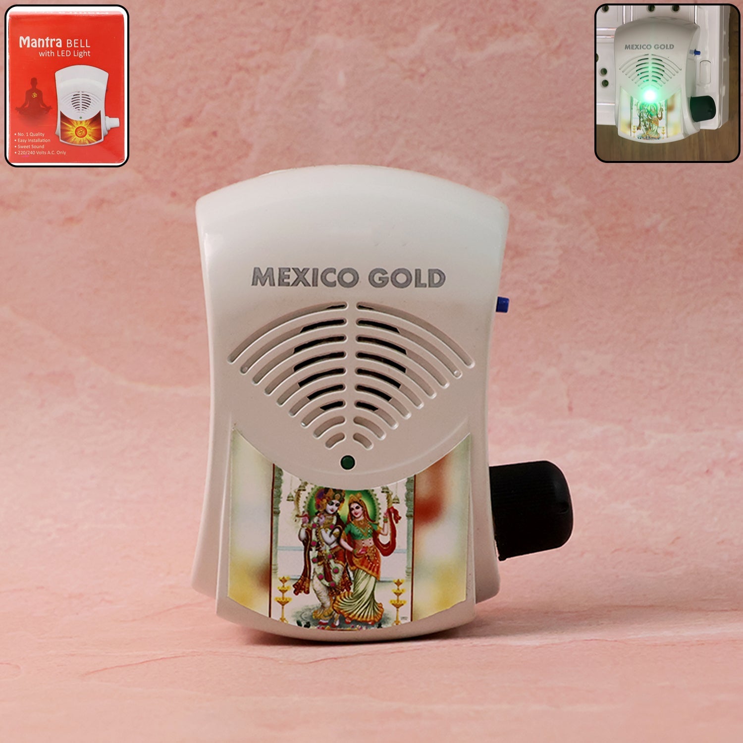 Electric Mantra Bell with LED Light (1 Pc)