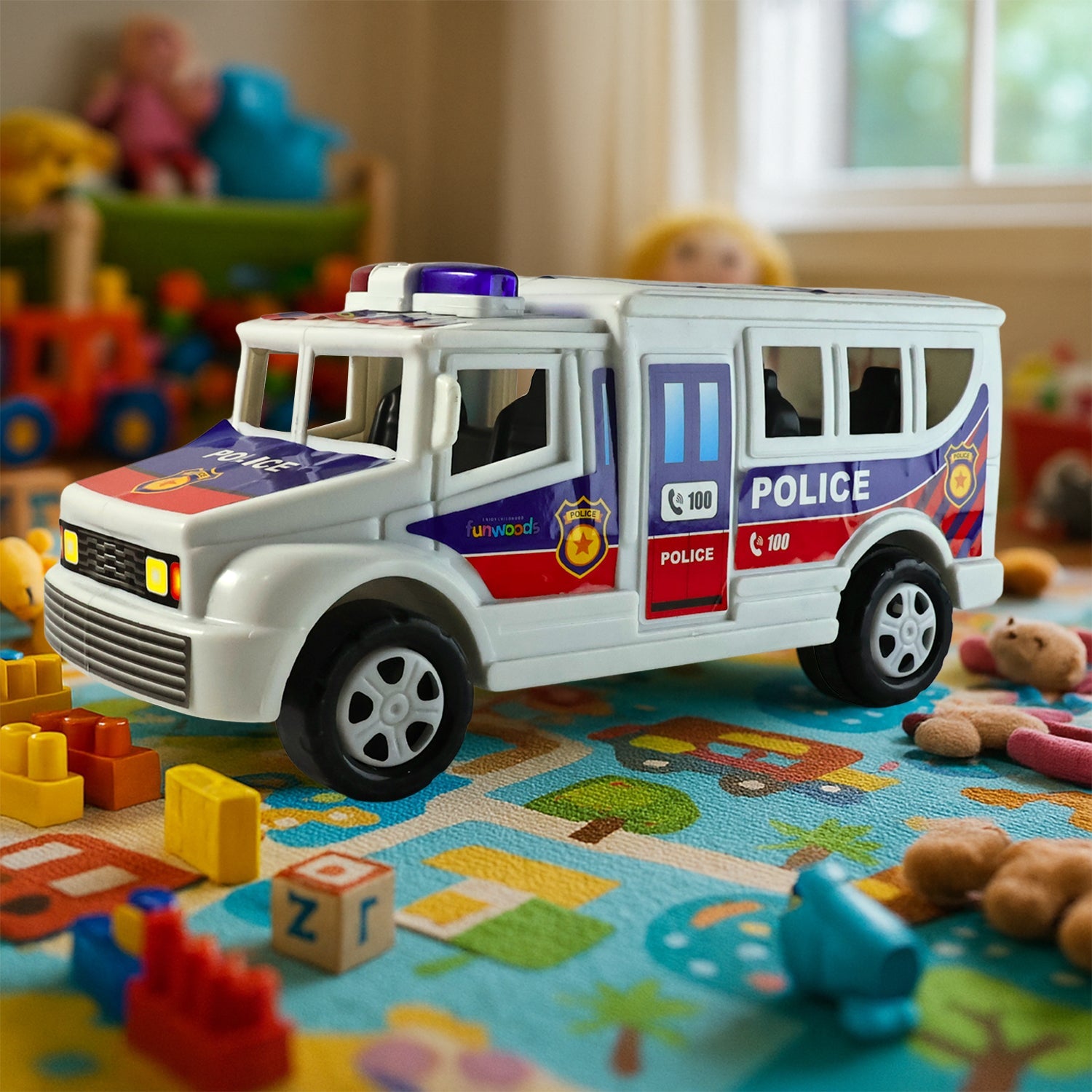 Funwoods Police Van Toy - (1 Pc)