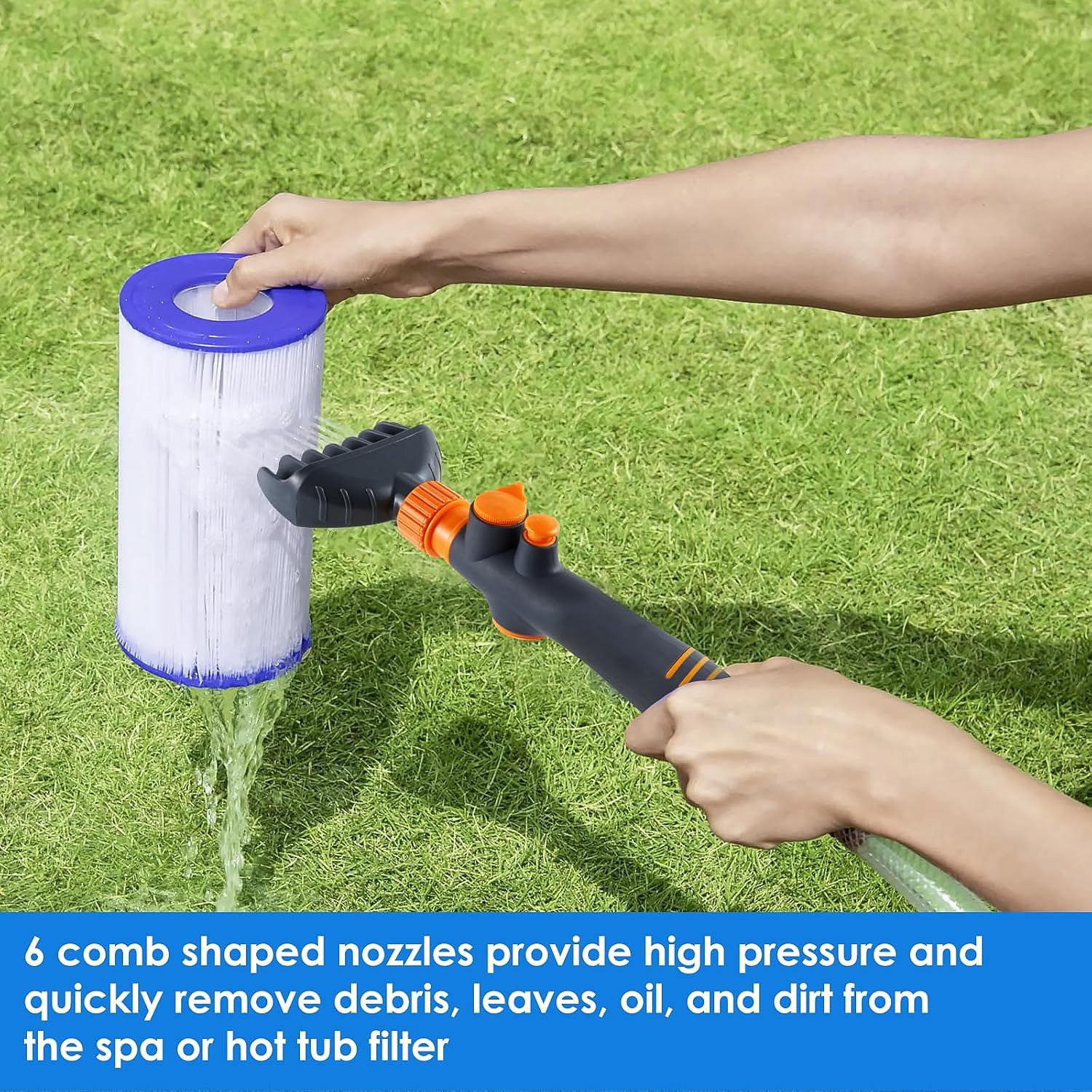 High-Pressure Pool Filter Cartridge Cleaner Nozzle (1 Pc)