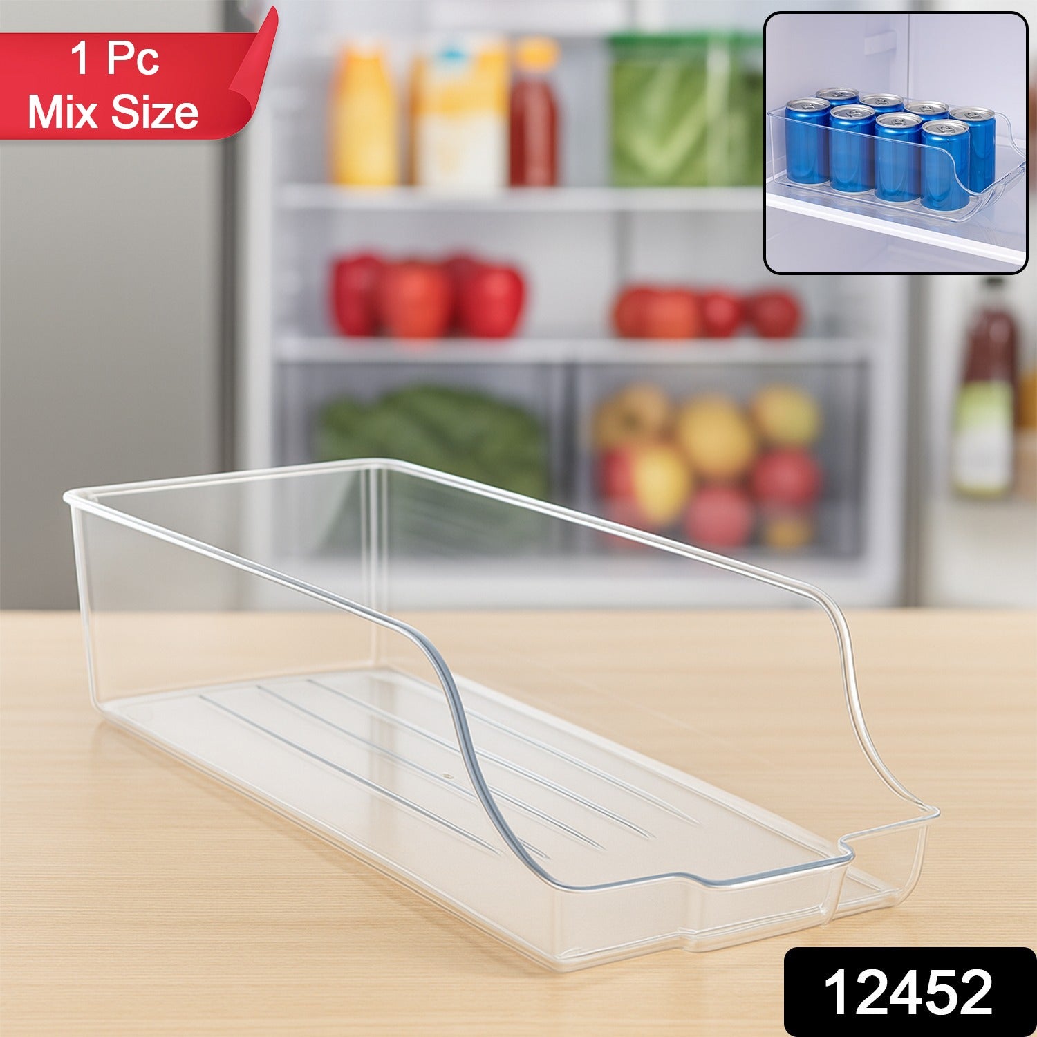 Transparent Stackable Beverage Holder Tray (Mix Size 1 Pc)